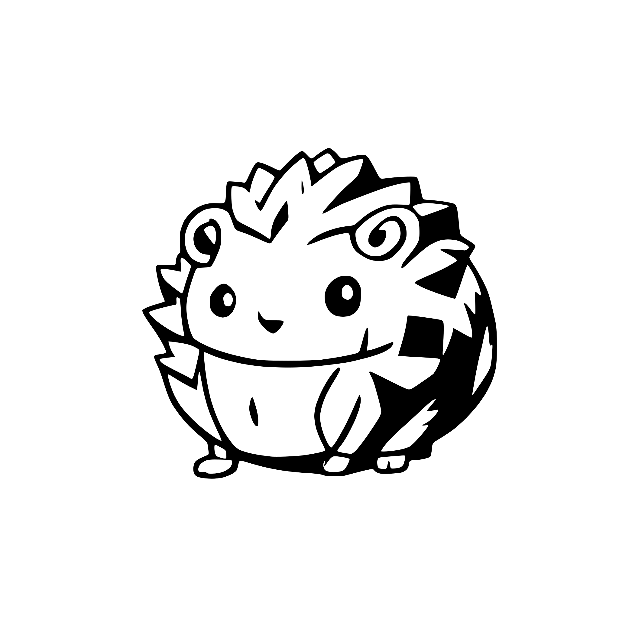 AI-generated SVG of a hedgehog