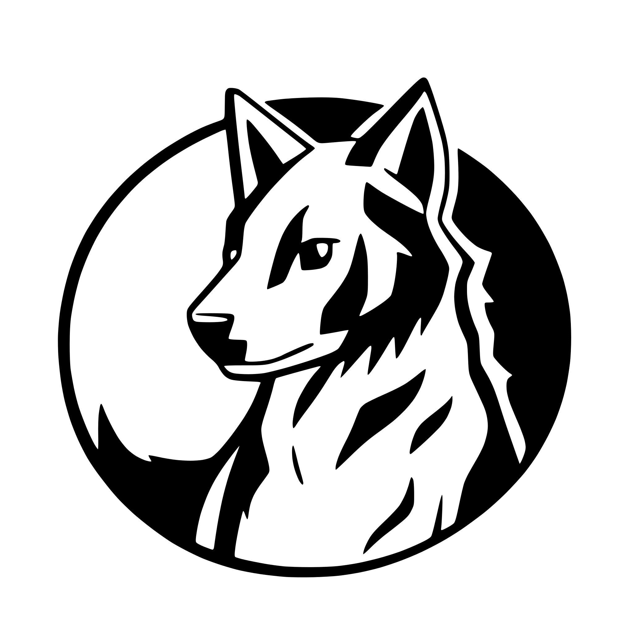 AI-generated SVG of 'flat border collie simple'