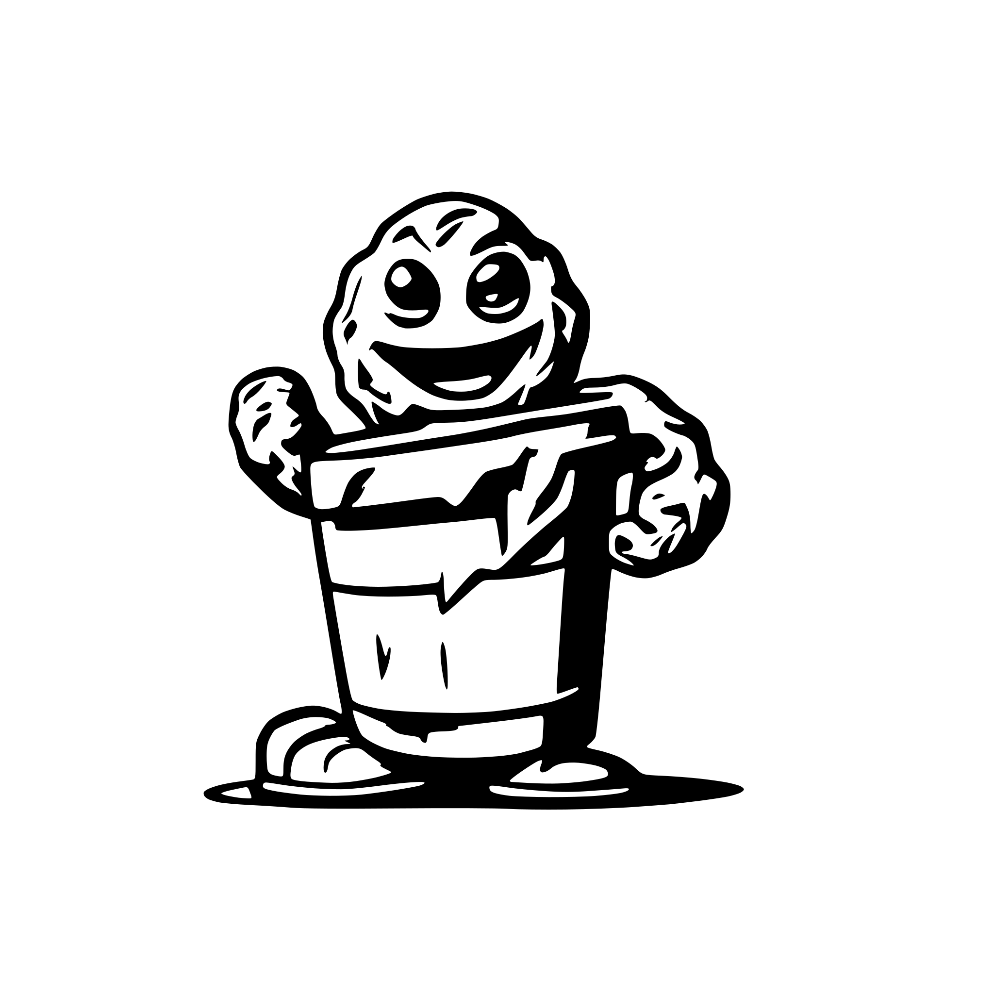 AI-generated SVG of a Cookie Monster from the garbage can