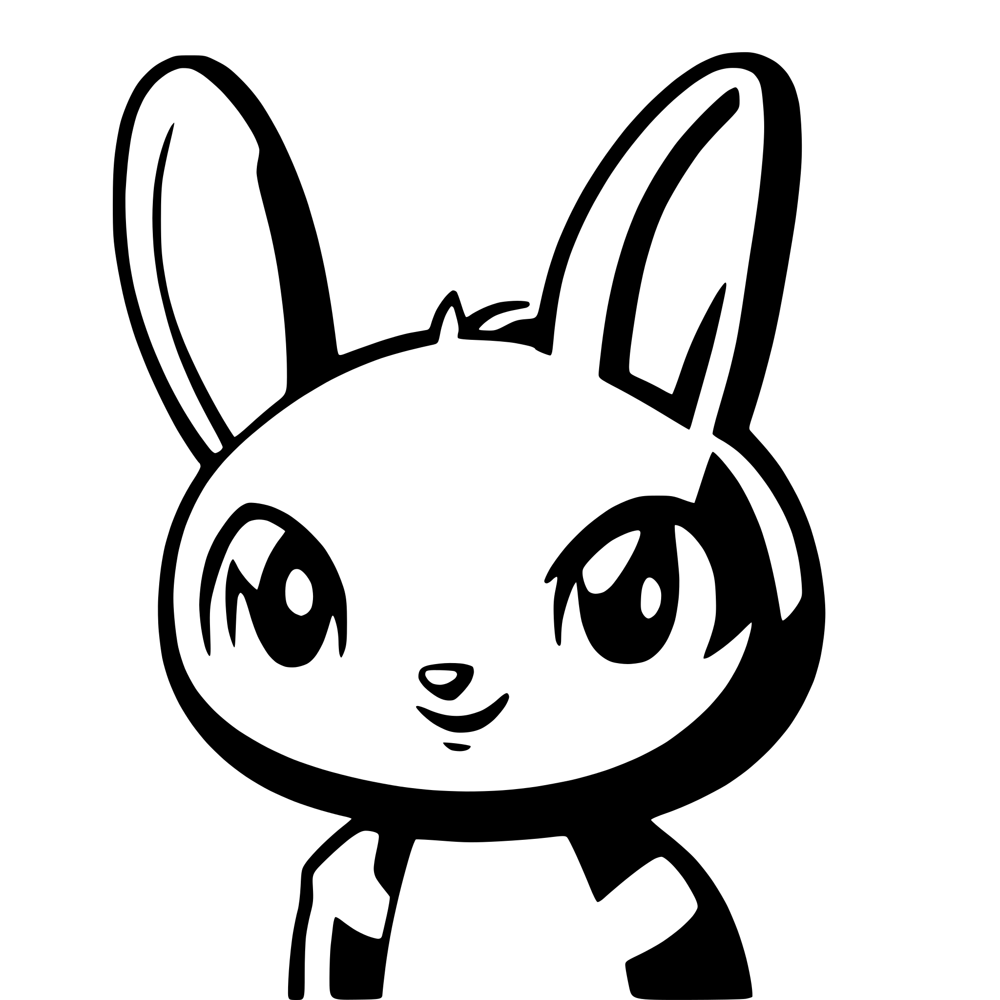 AI-generated SVG of a bunny face