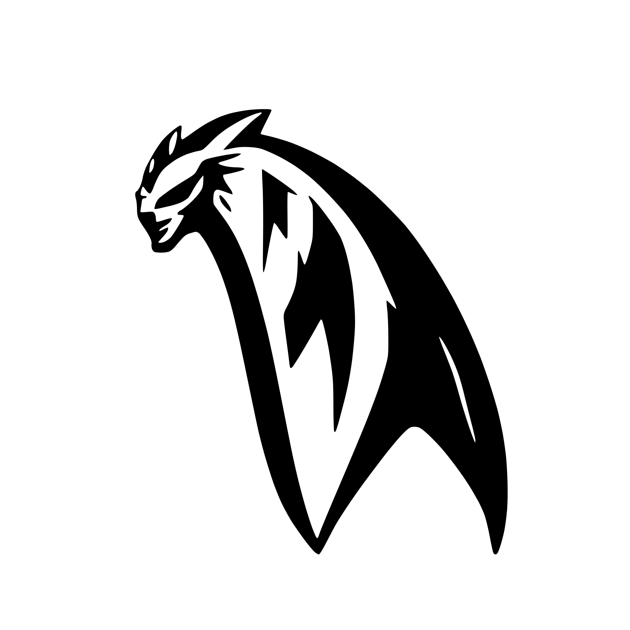 AI-generated SVG of a Winged Fragment, a fragment of a dragon’s wing, with a sharp, angular silhouette