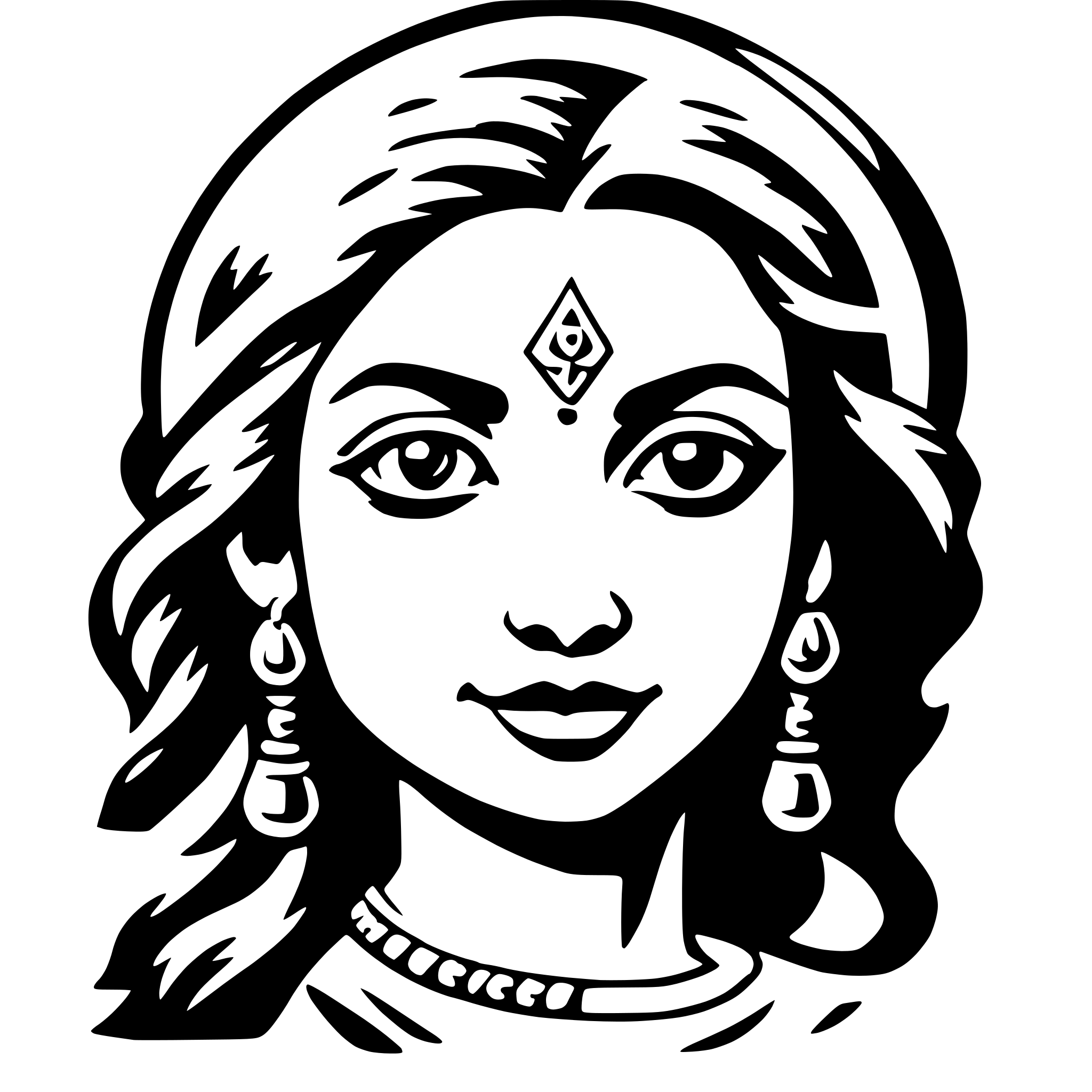AI-generated SVG of a durga