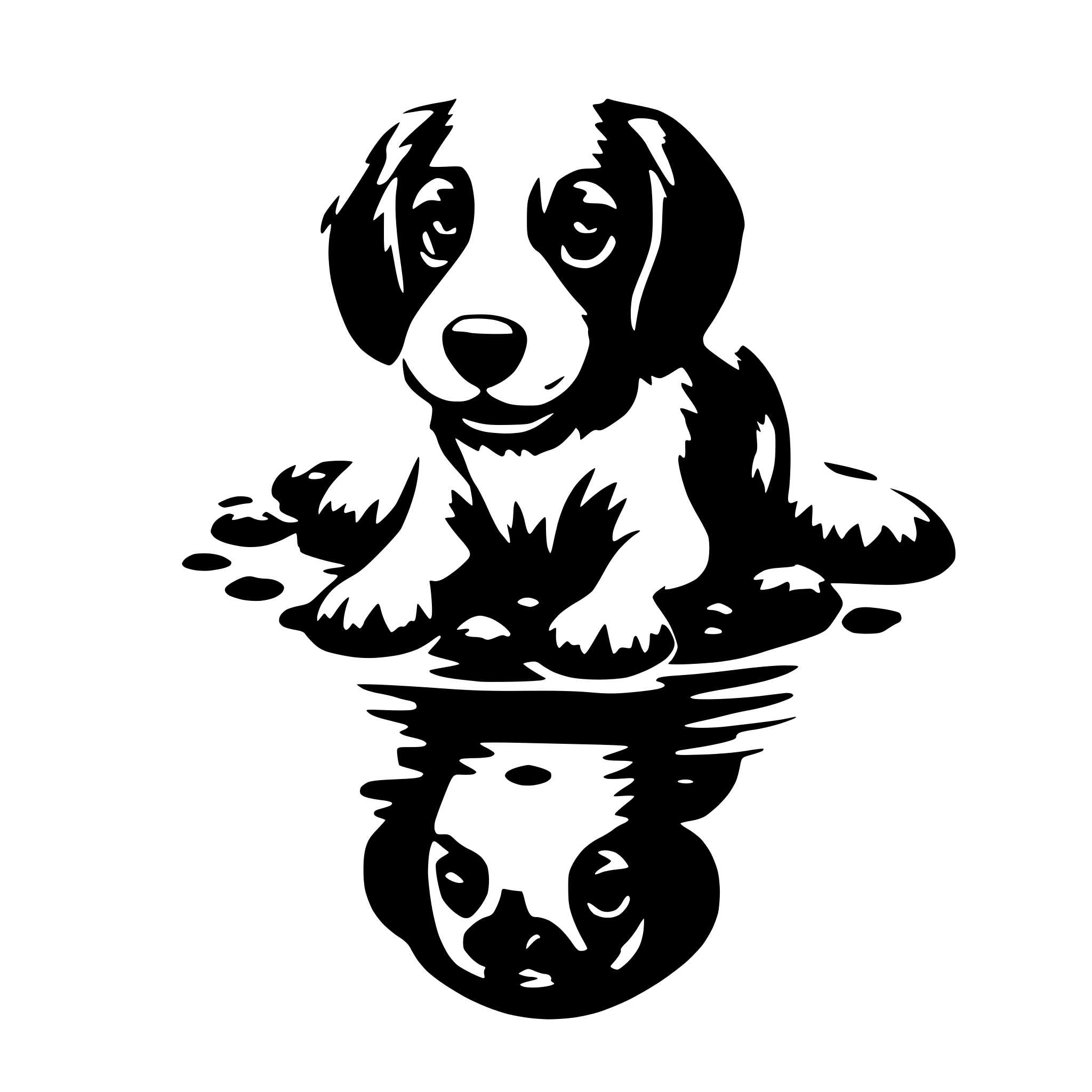 AI-generated SVG of a puddle dog