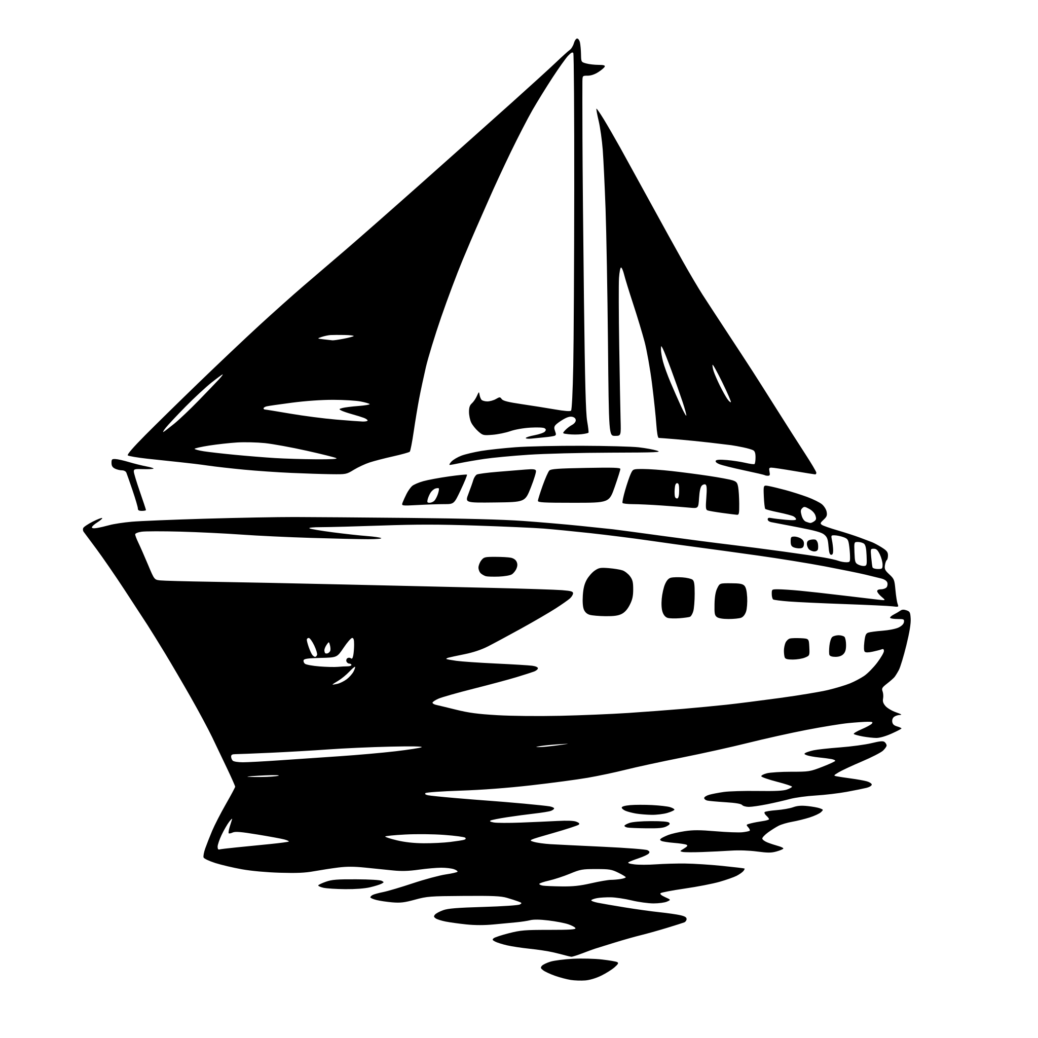 AI-generated SVG of a yacht