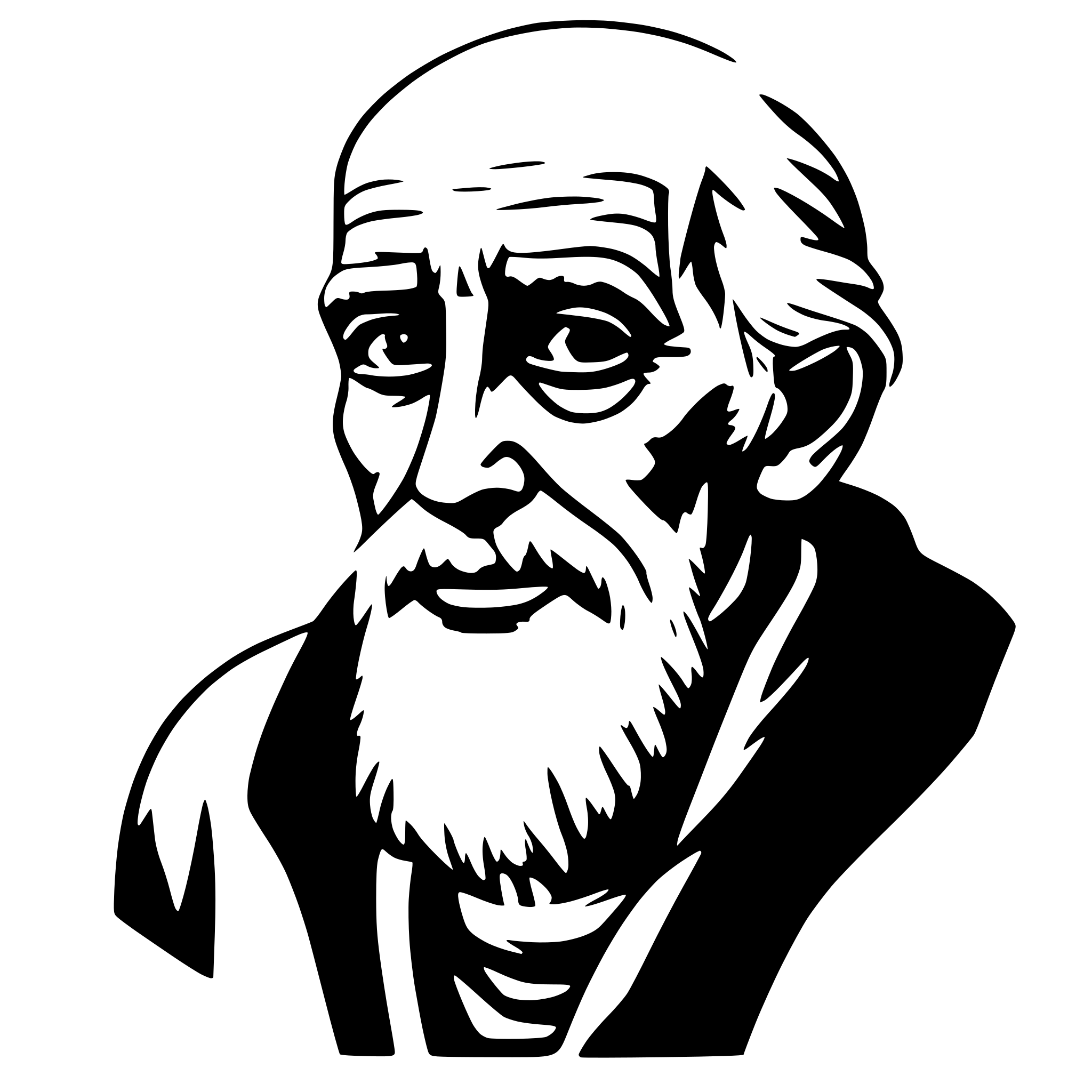 AI-generated SVG of a old man