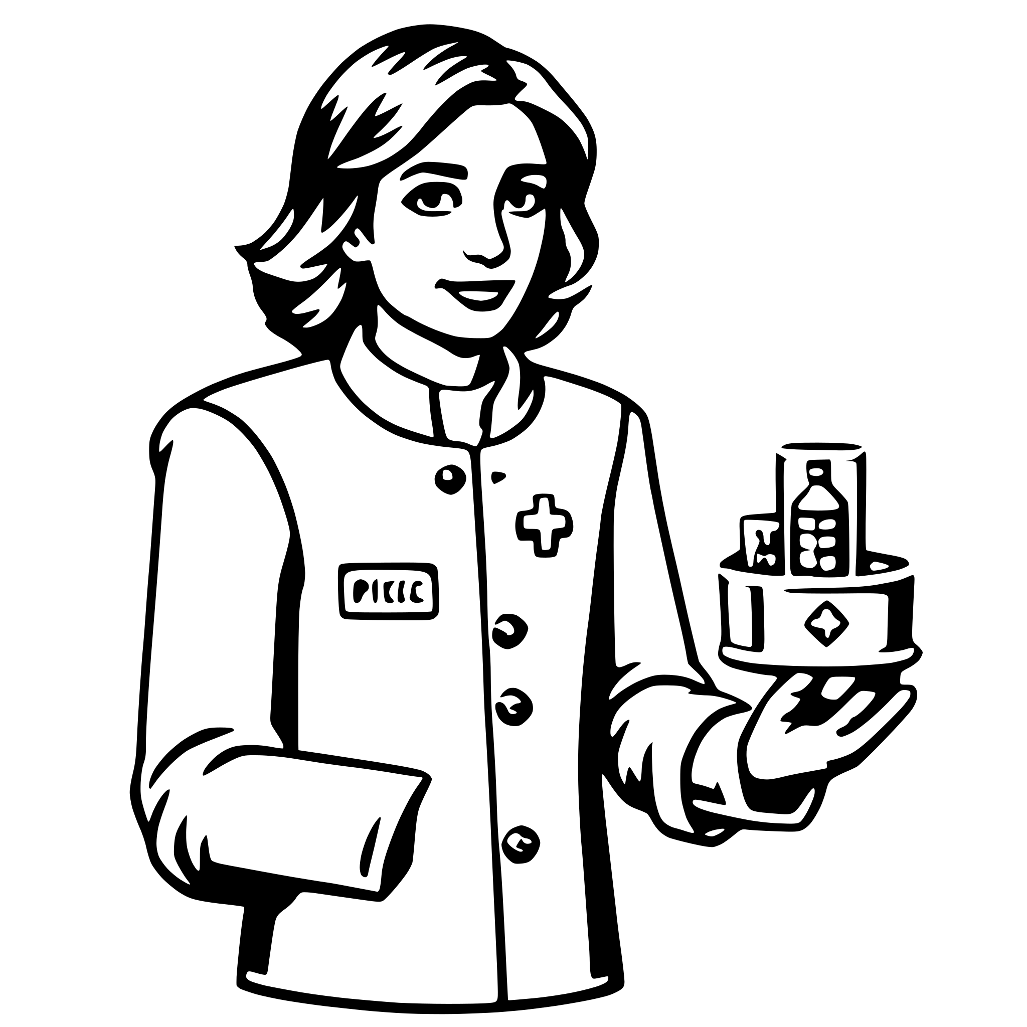 AI-generated SVG of a pharmacist