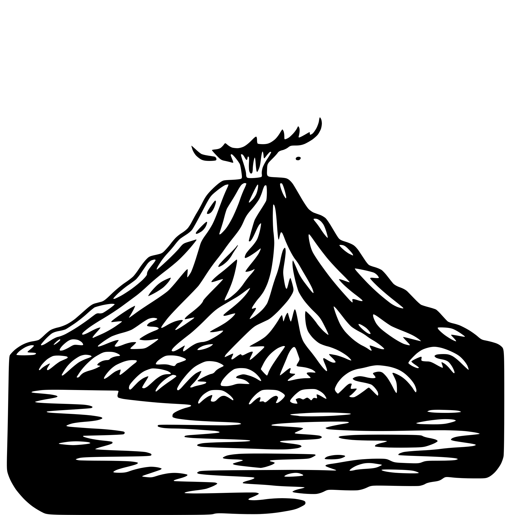 AI-generated SVG of a underwater volcano