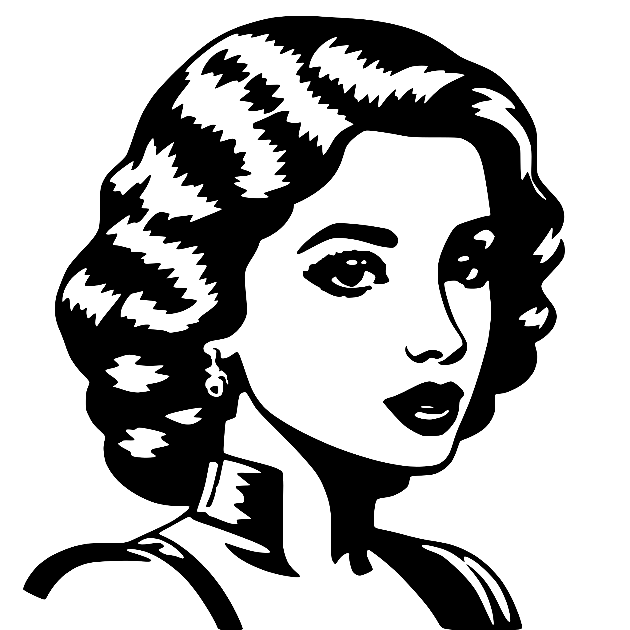 AI-generated SVG of 'pop art woman'