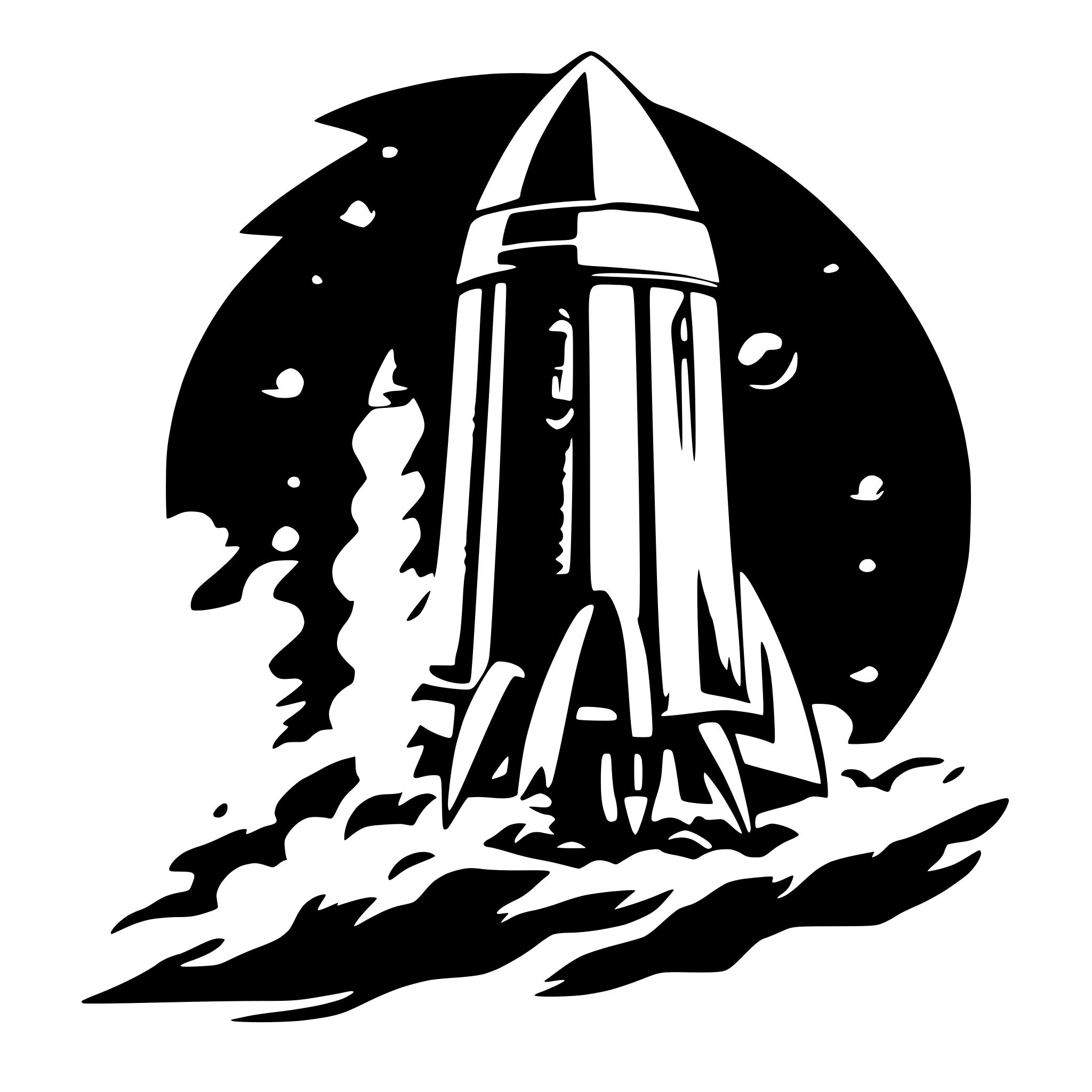 AI-generated SVG of a rocket ship for empty state of a page
