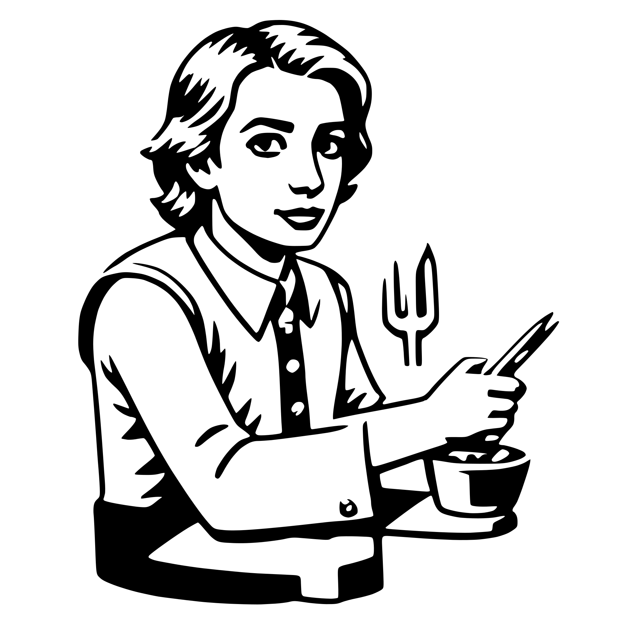 AI-generated SVG of 'artist'