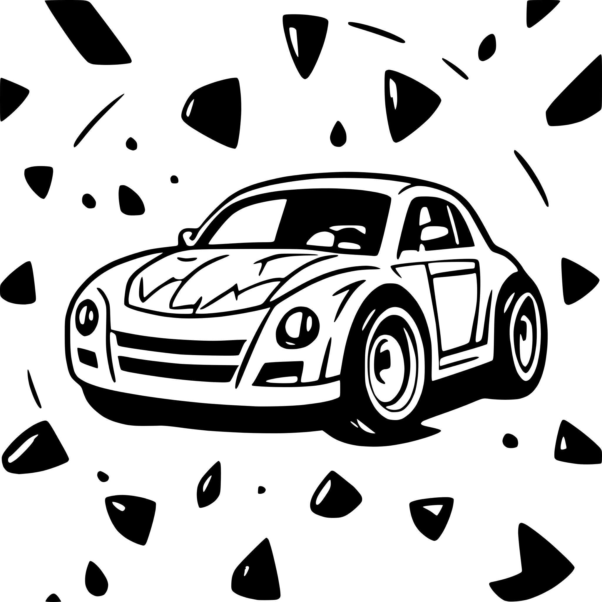 AI-generated SVG of a car wheel