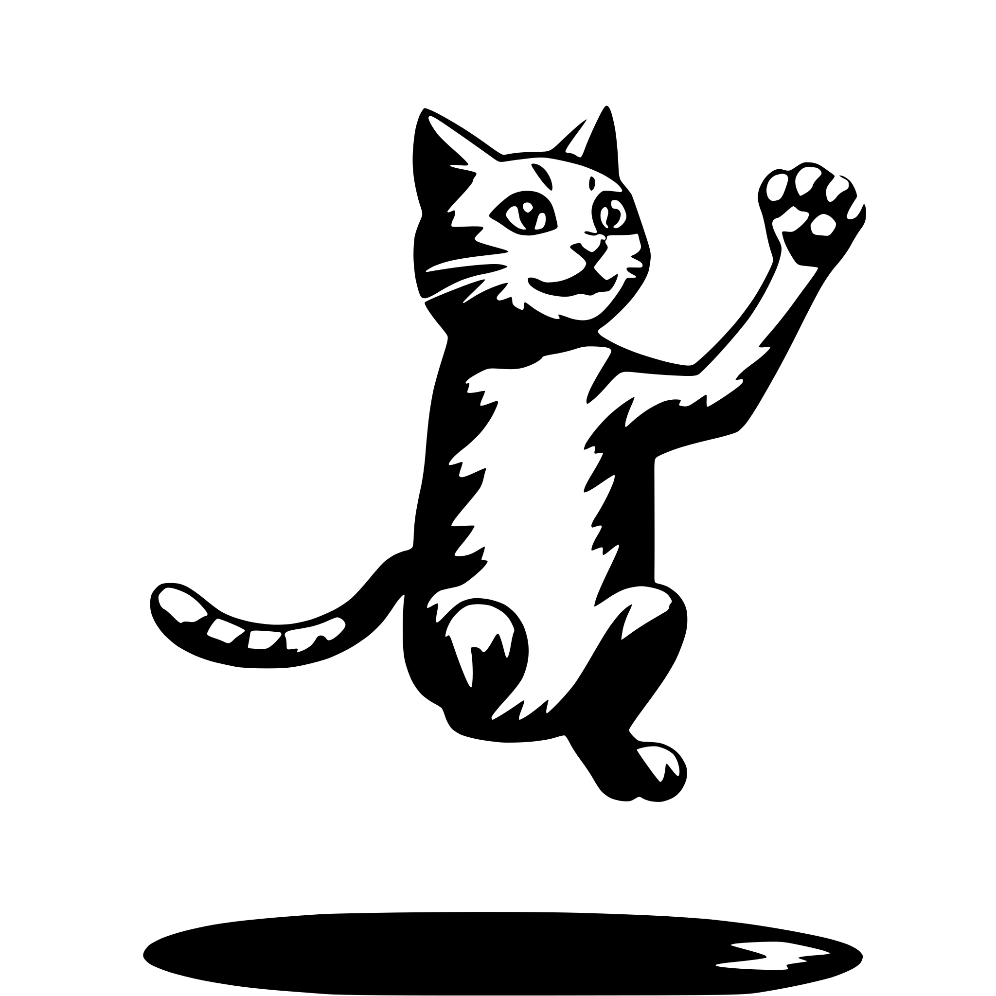 AI-generated SVG of 'Cat jump'