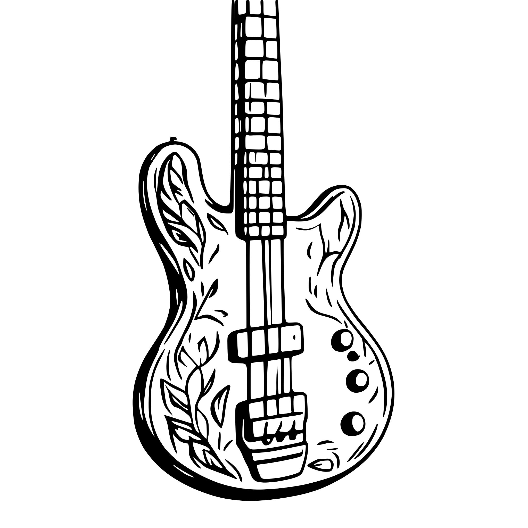 AI-generated SVG of 'electric bass'