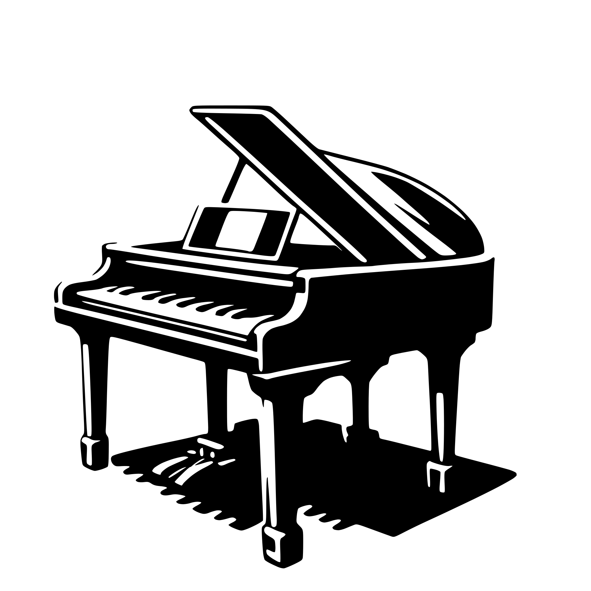 AI-generated SVG of a piano
