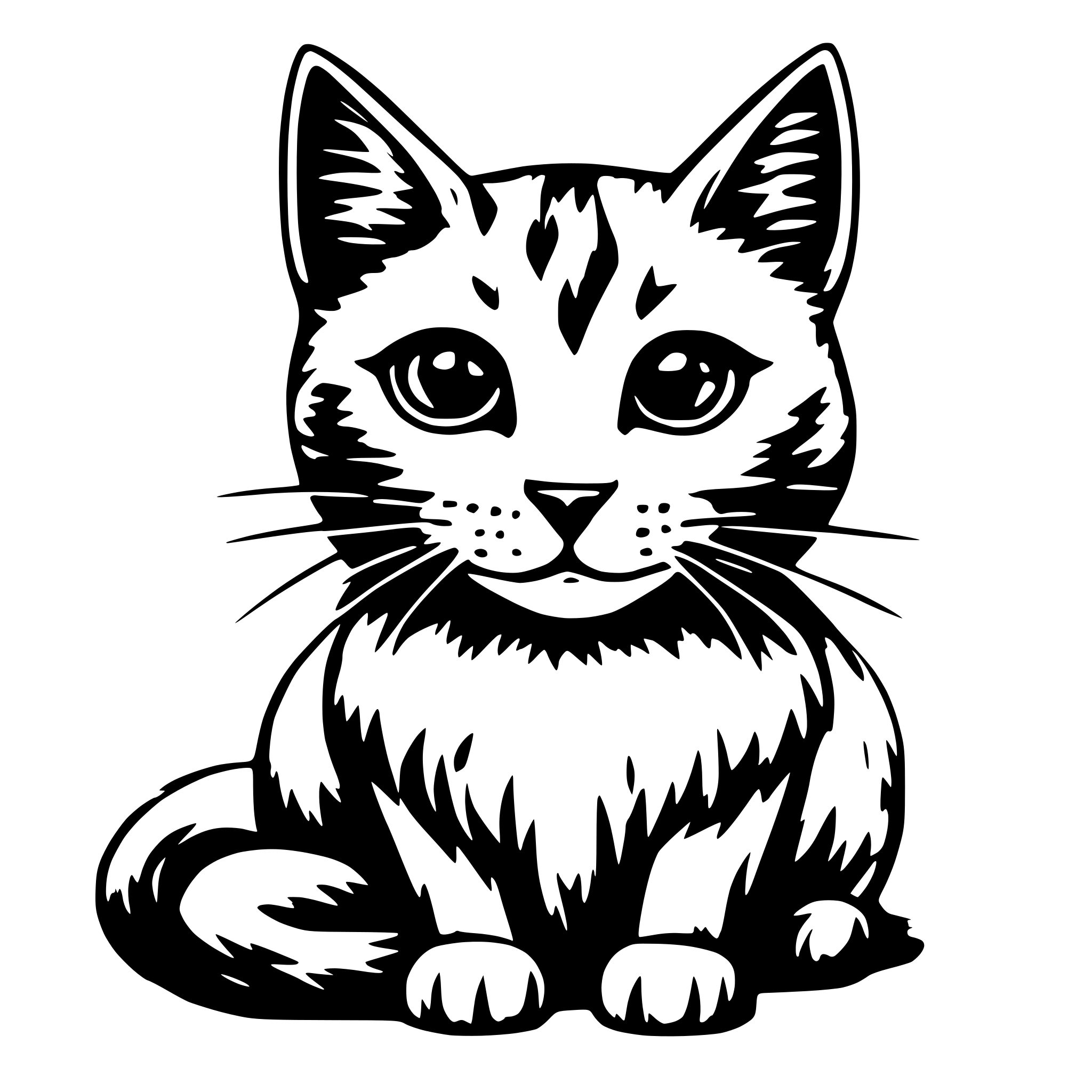 AI-generated SVG of a christmas cat