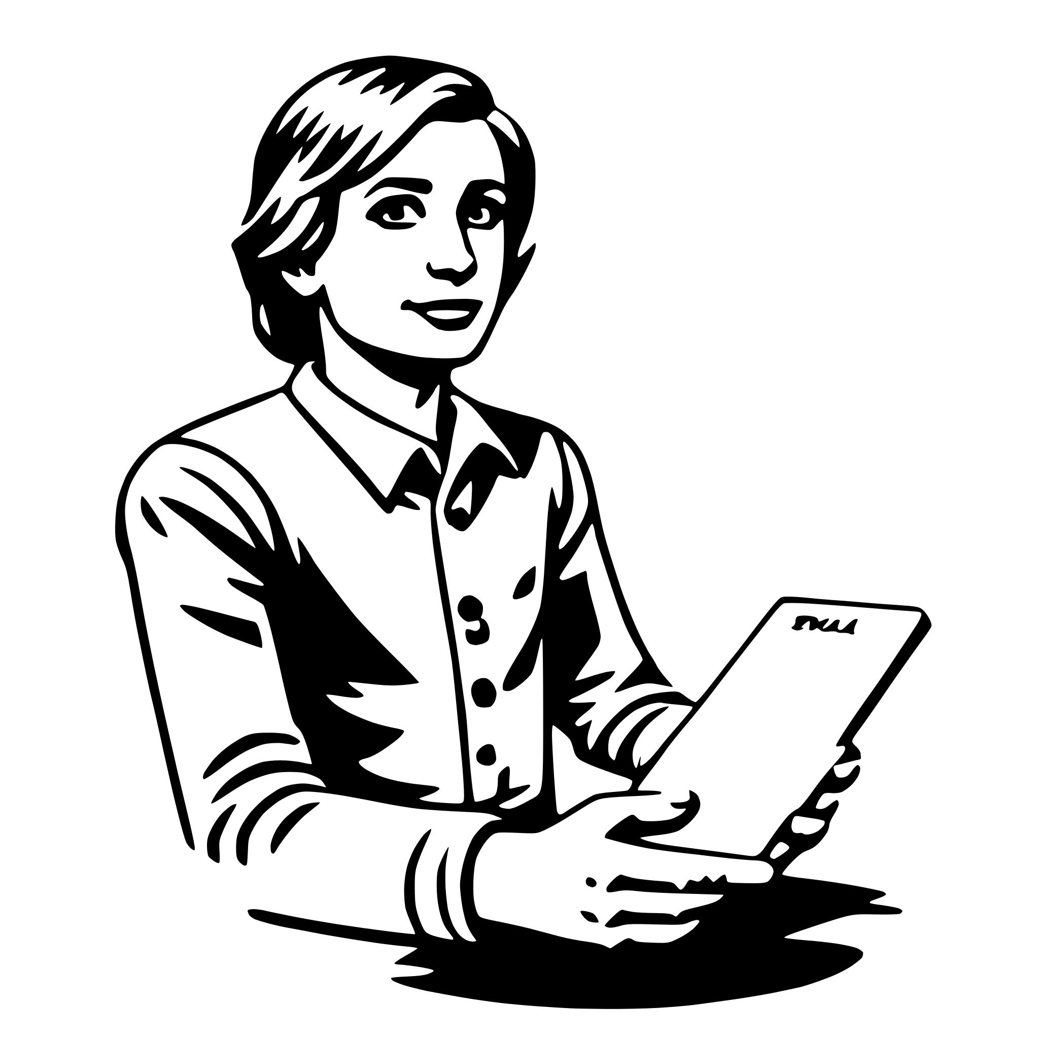 AI-generated SVG of a social worker