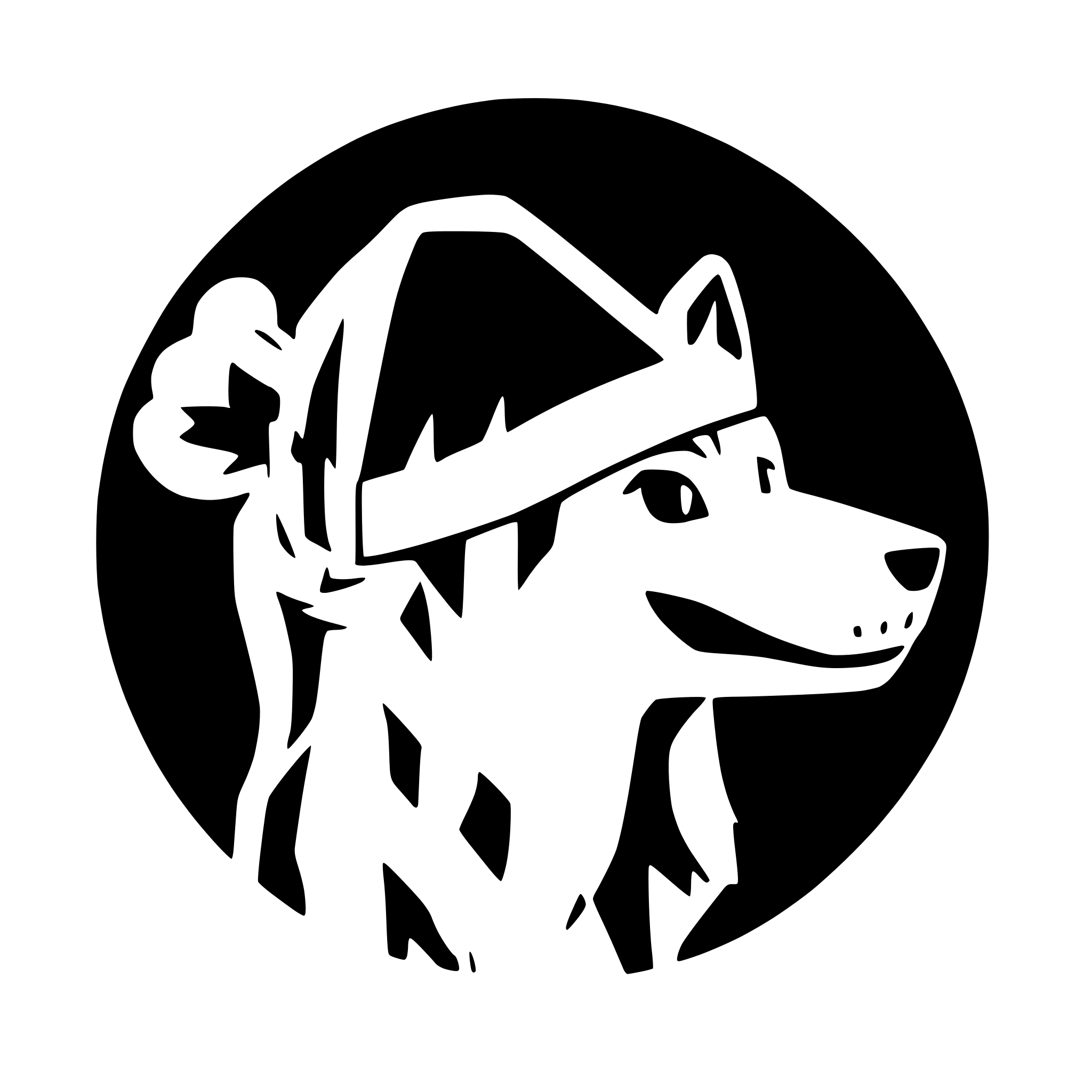 AI-generated SVG of a silhouette of a corgi dog wearing santa hat