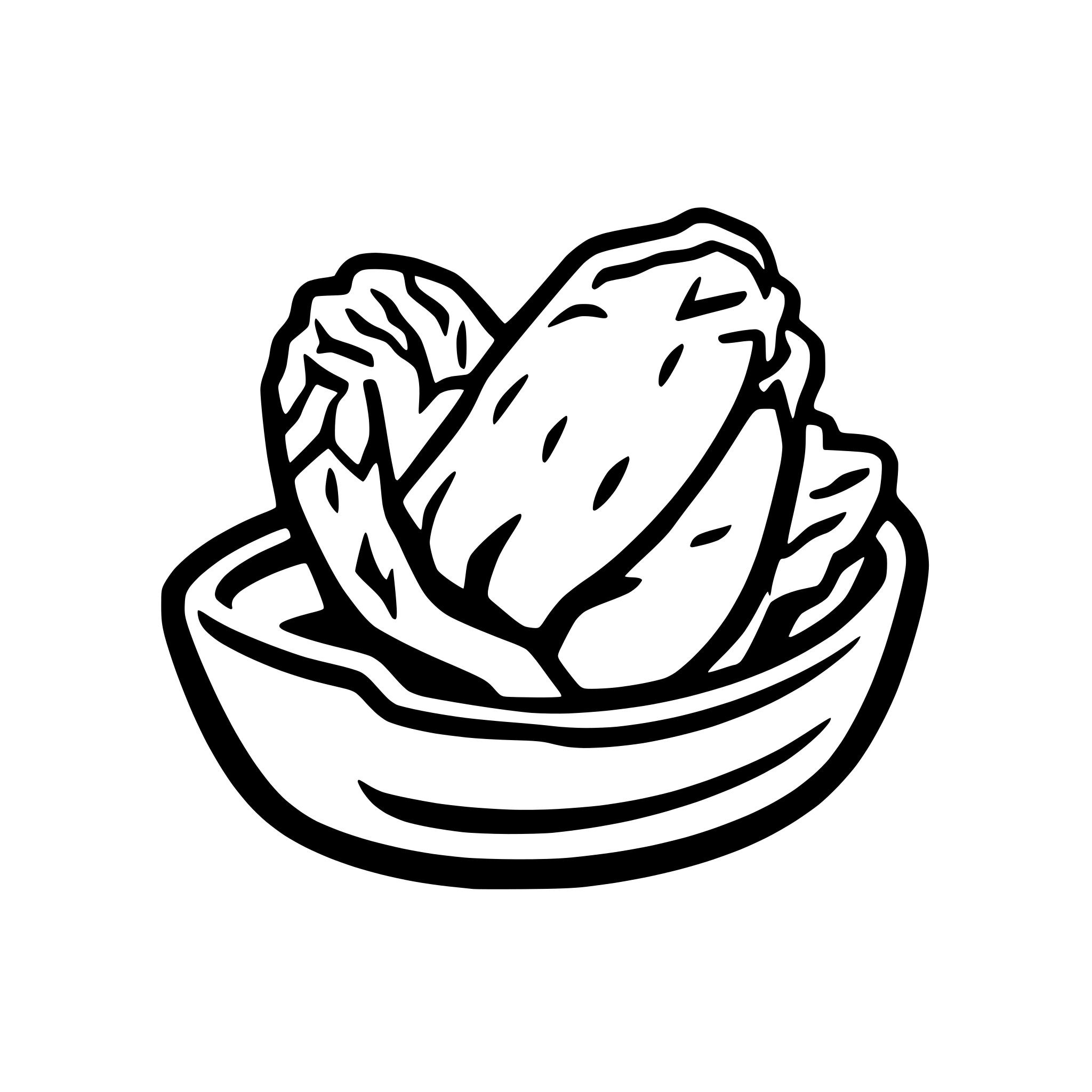 AI-generated SVG of a half eaten chicken wing