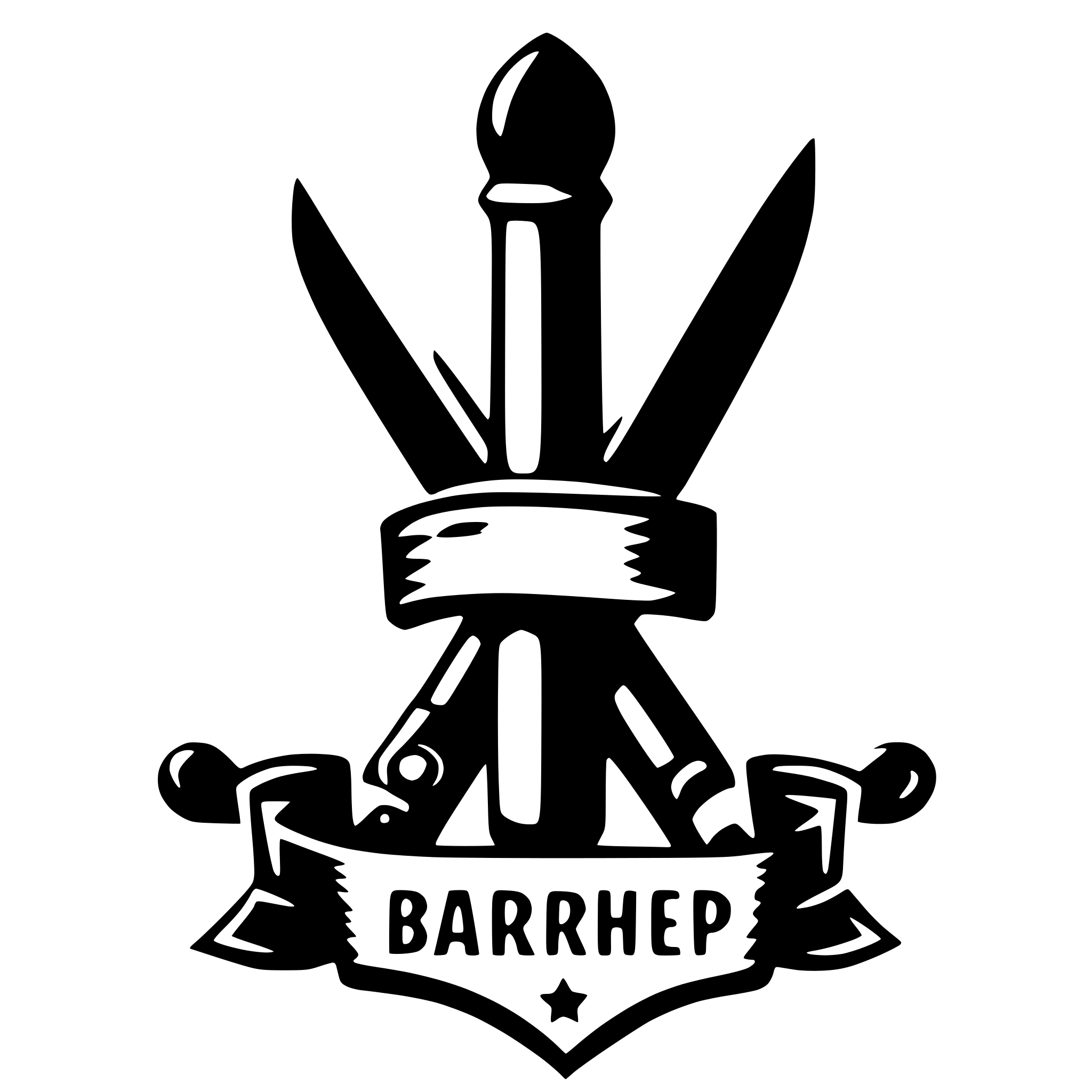 AI-generated SVG of a barbershop logo with a scissor in the middle