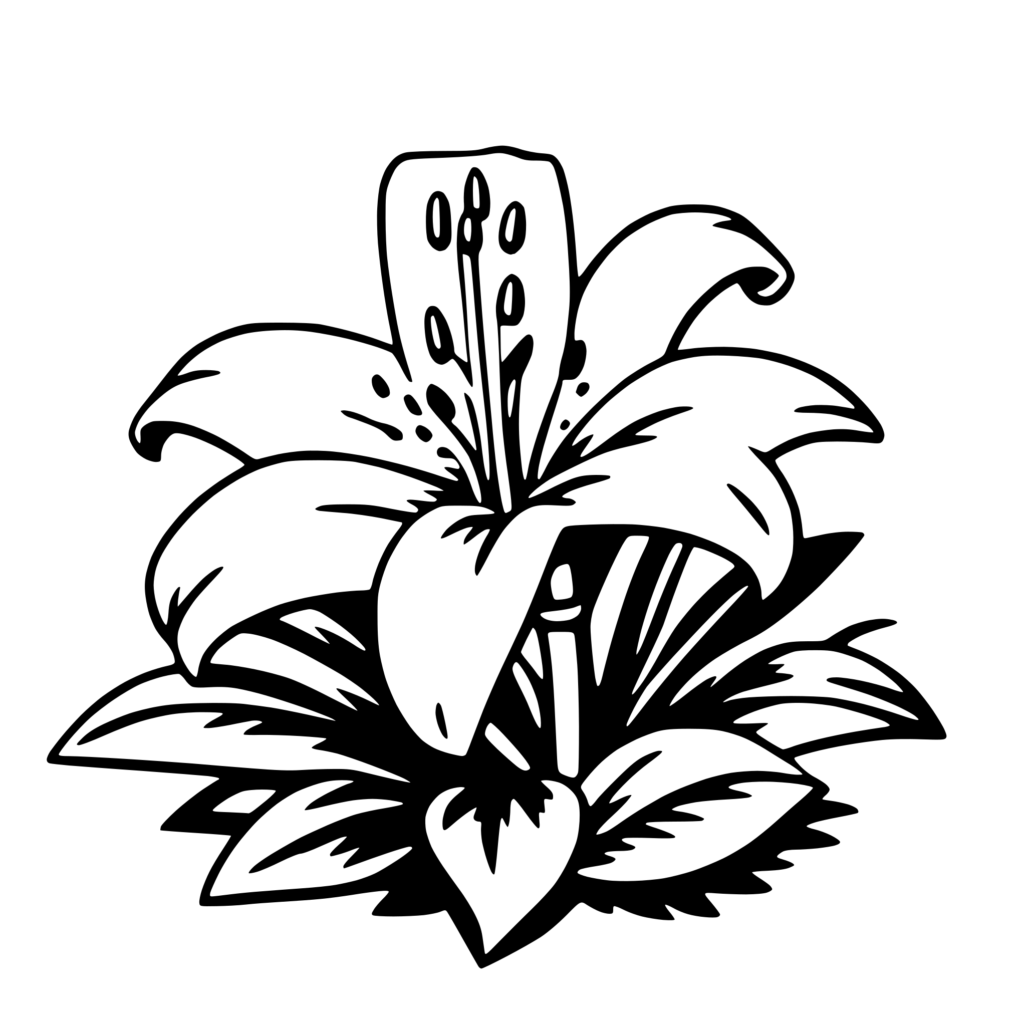 AI-generated SVG of a lily
