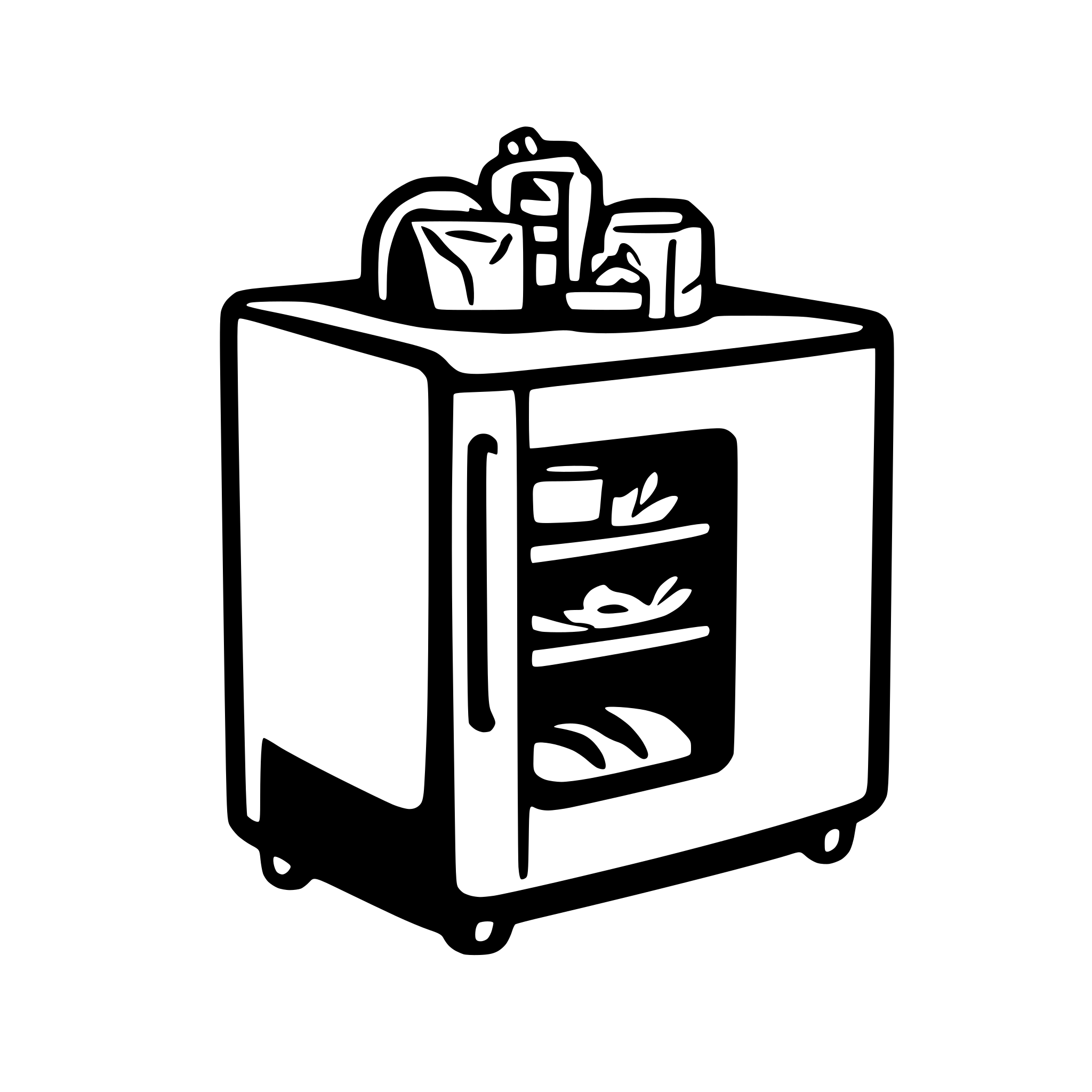 AI-generated SVG of a fridge with food inside