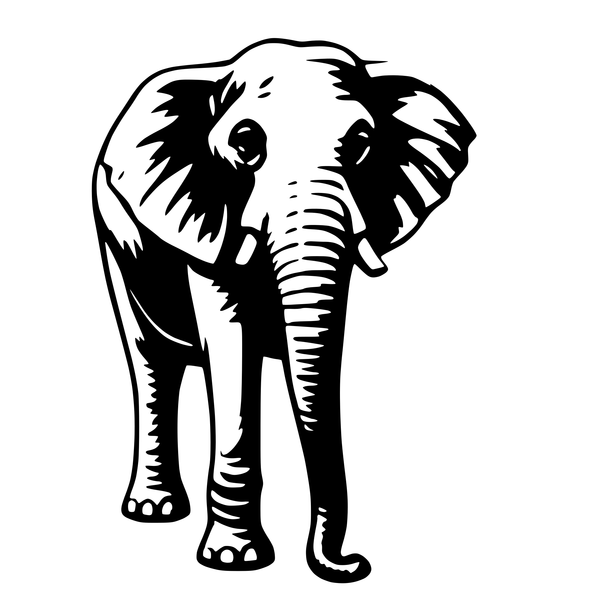 AI-generated SVG of a elephant