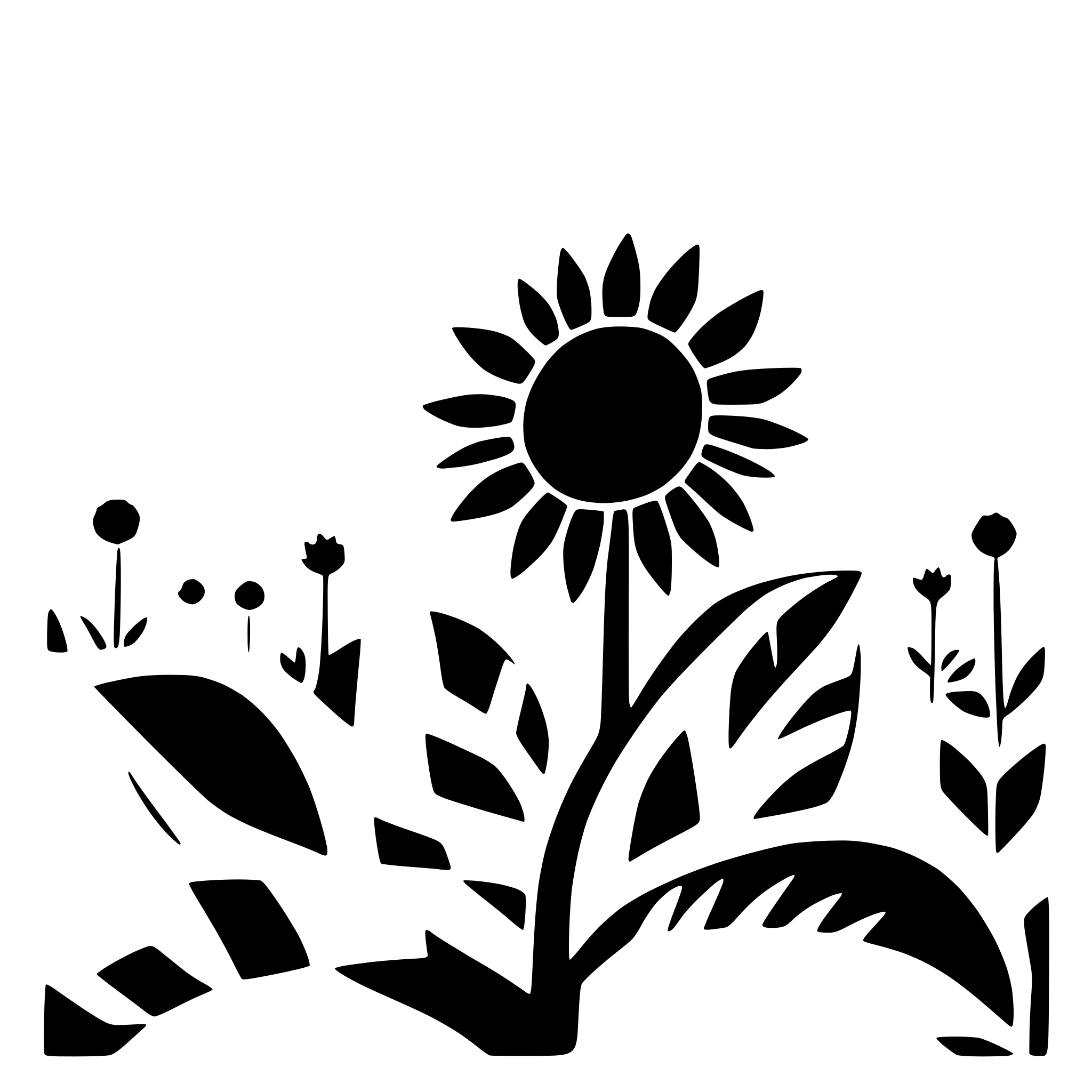 AI-generated SVG of a sunflower field under blue sky