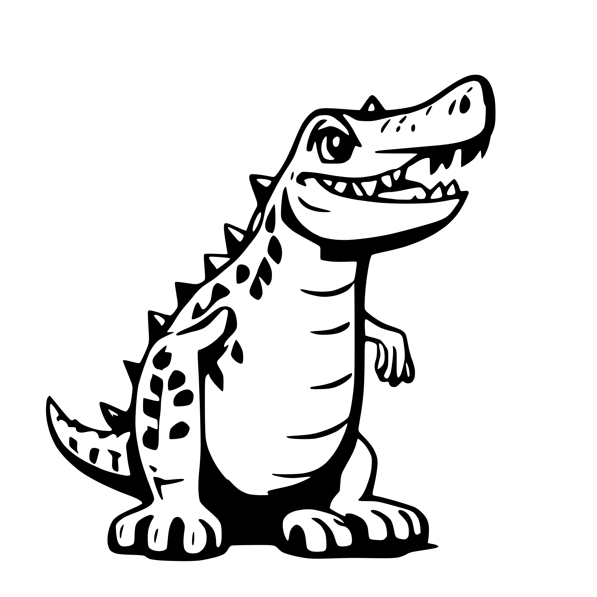 AI-generated SVG of a crocodile