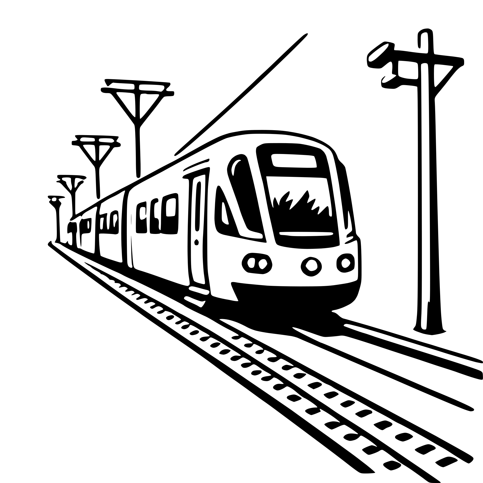 AI-generated SVG of a light rail