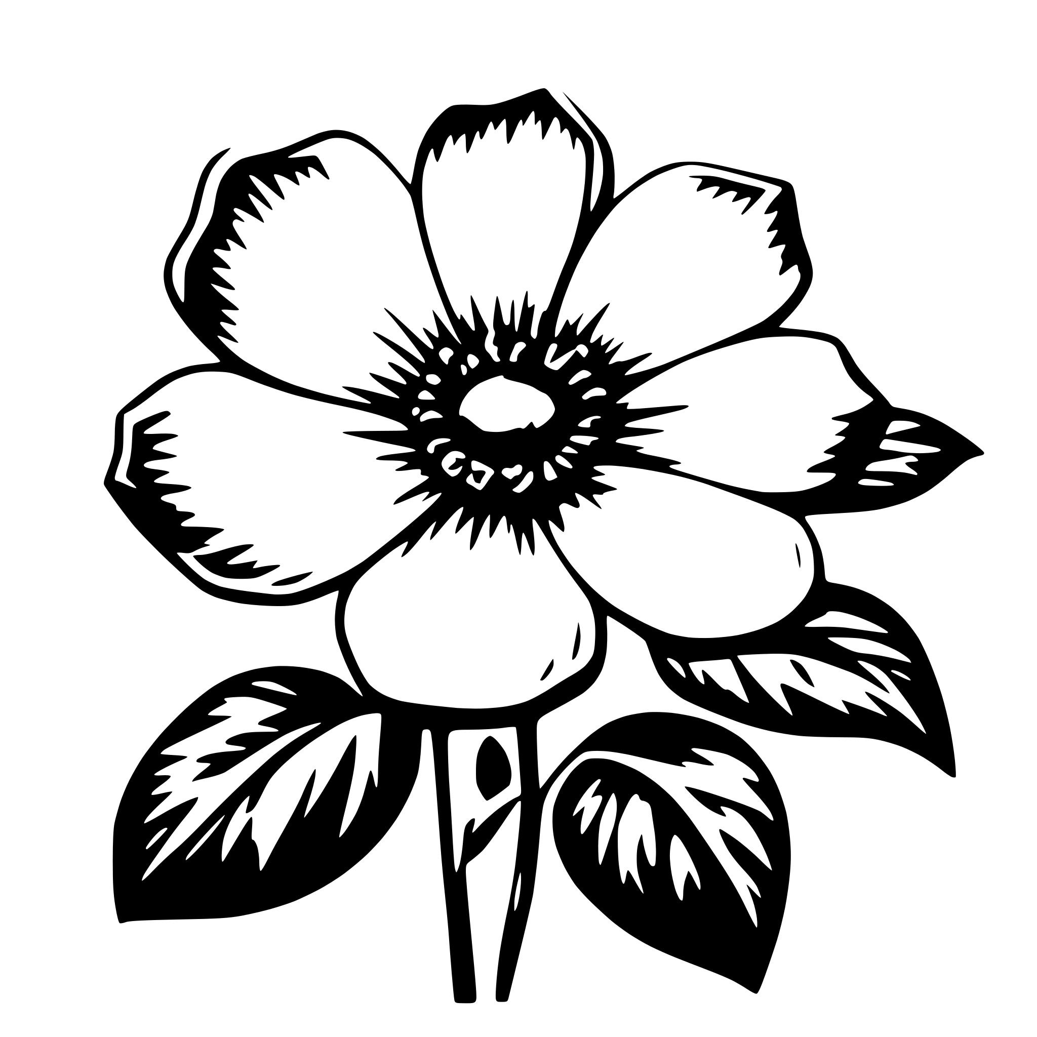 AI-generated SVG of a flower