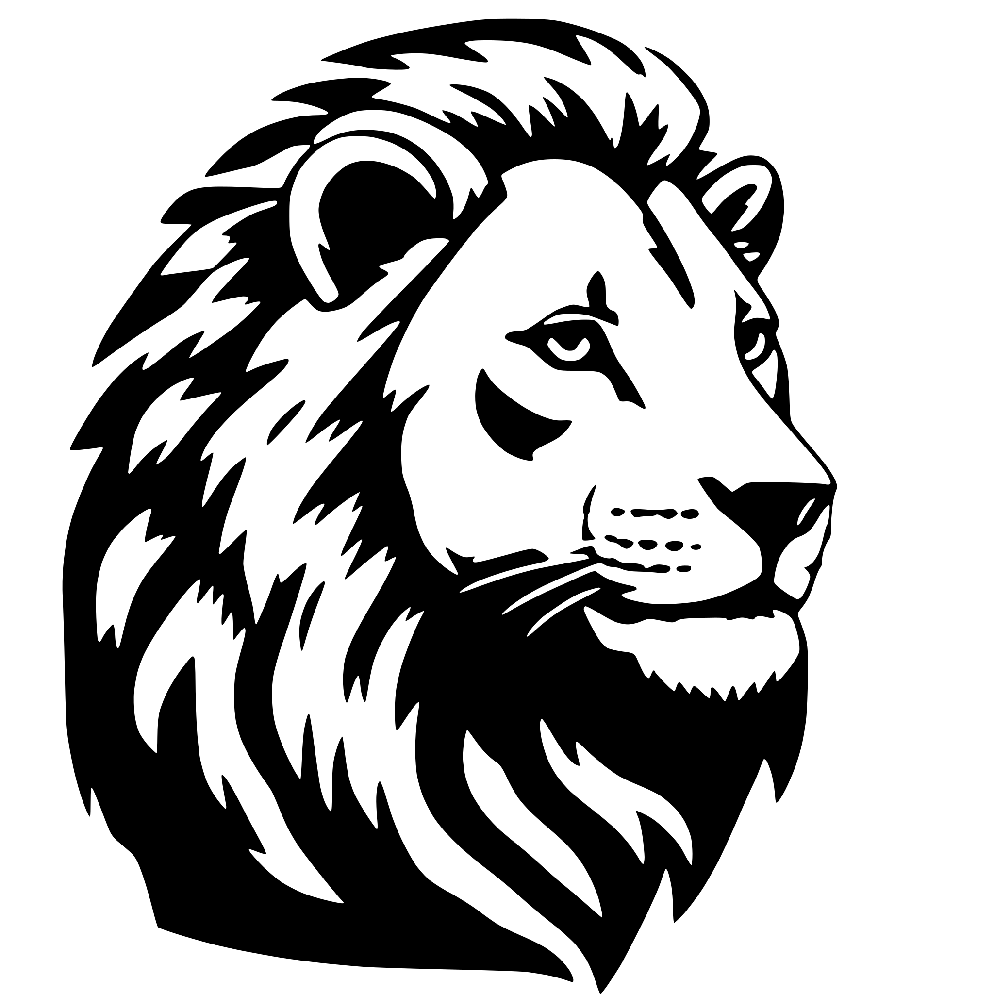 AI-generated SVG of a lion