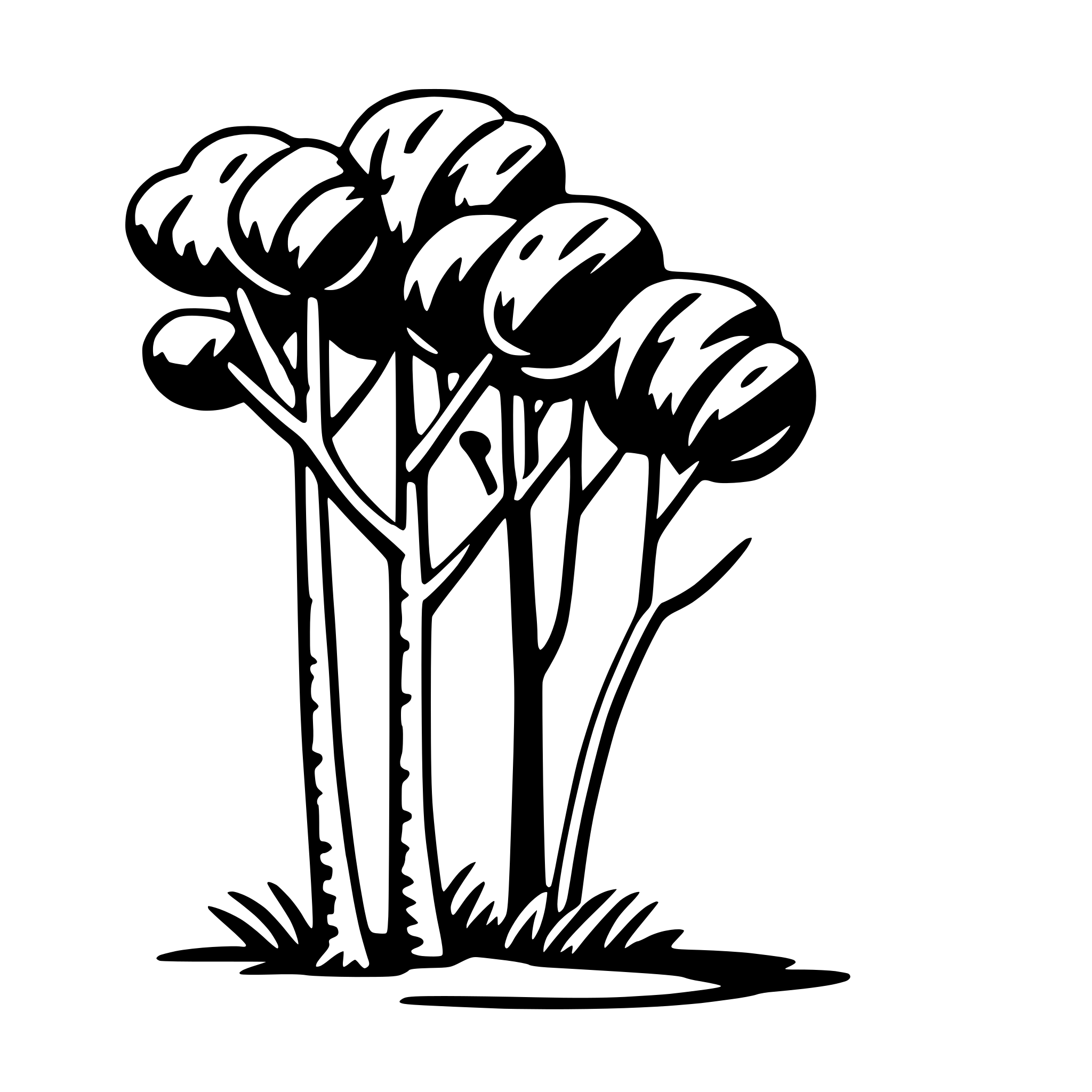 AI-generated SVG of a eucalyptus tree