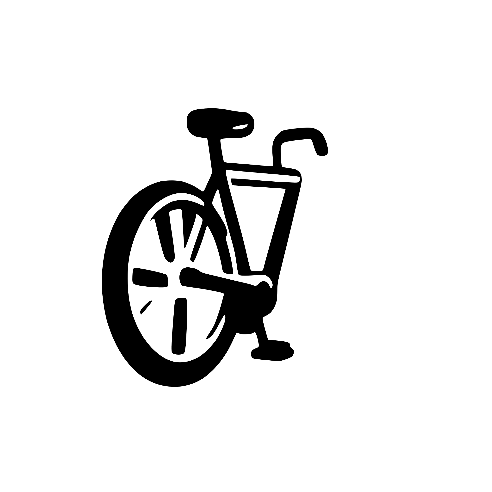AI-generated SVG of a a cycle silhouette vector with a white background