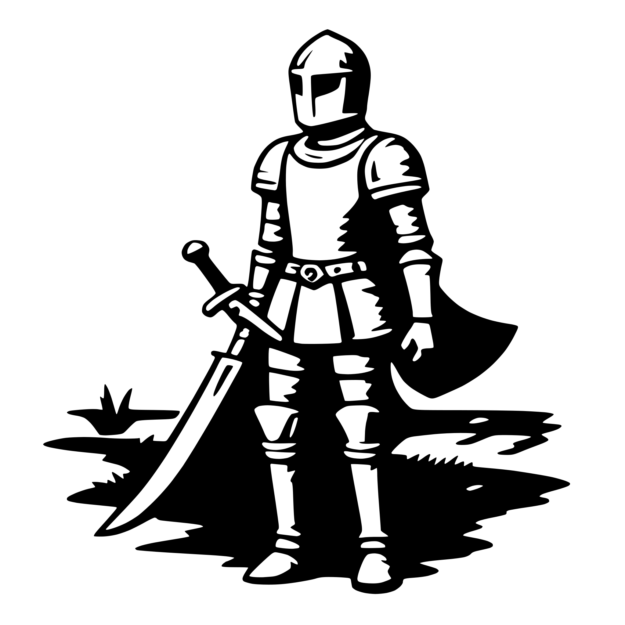 AI-generated SVG of a knight