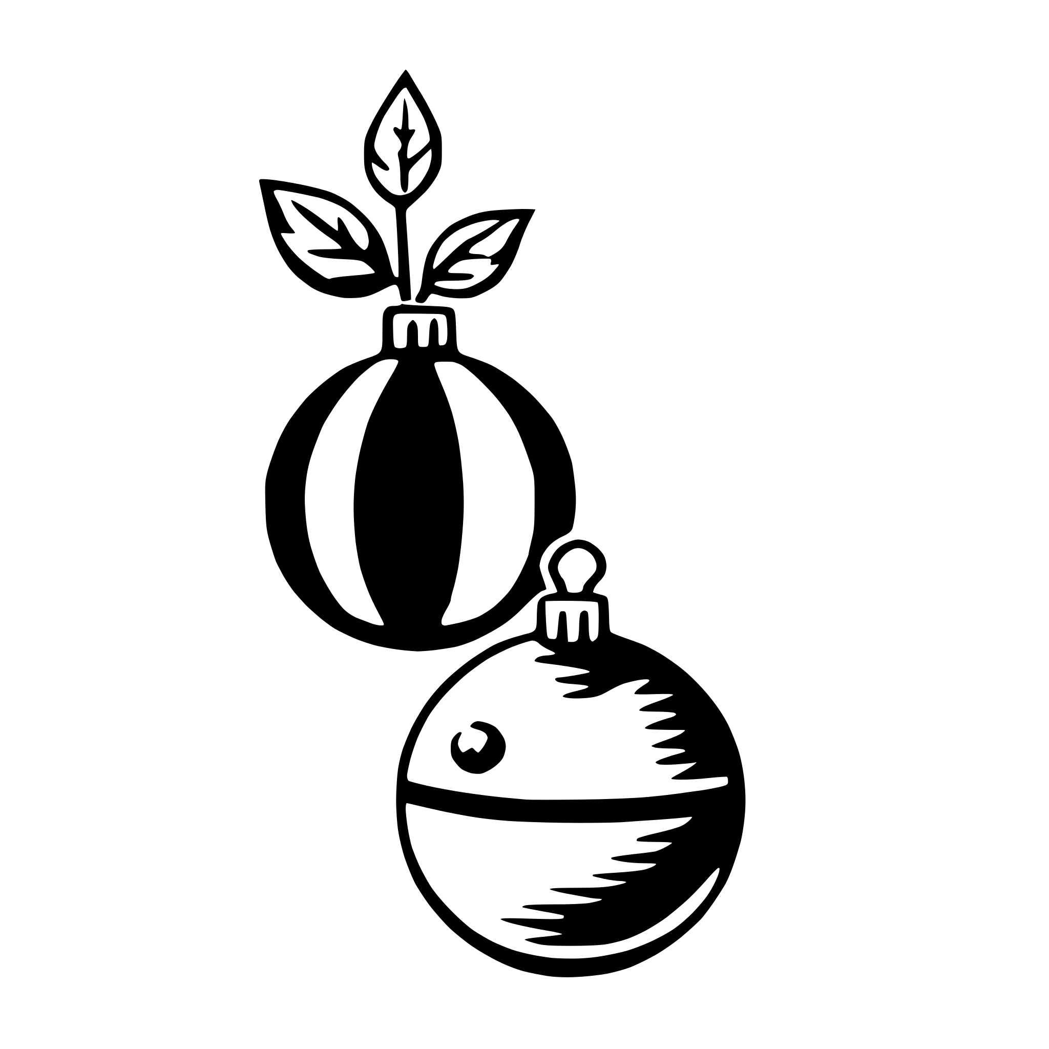 AI-generated SVG of a christmas ornaments