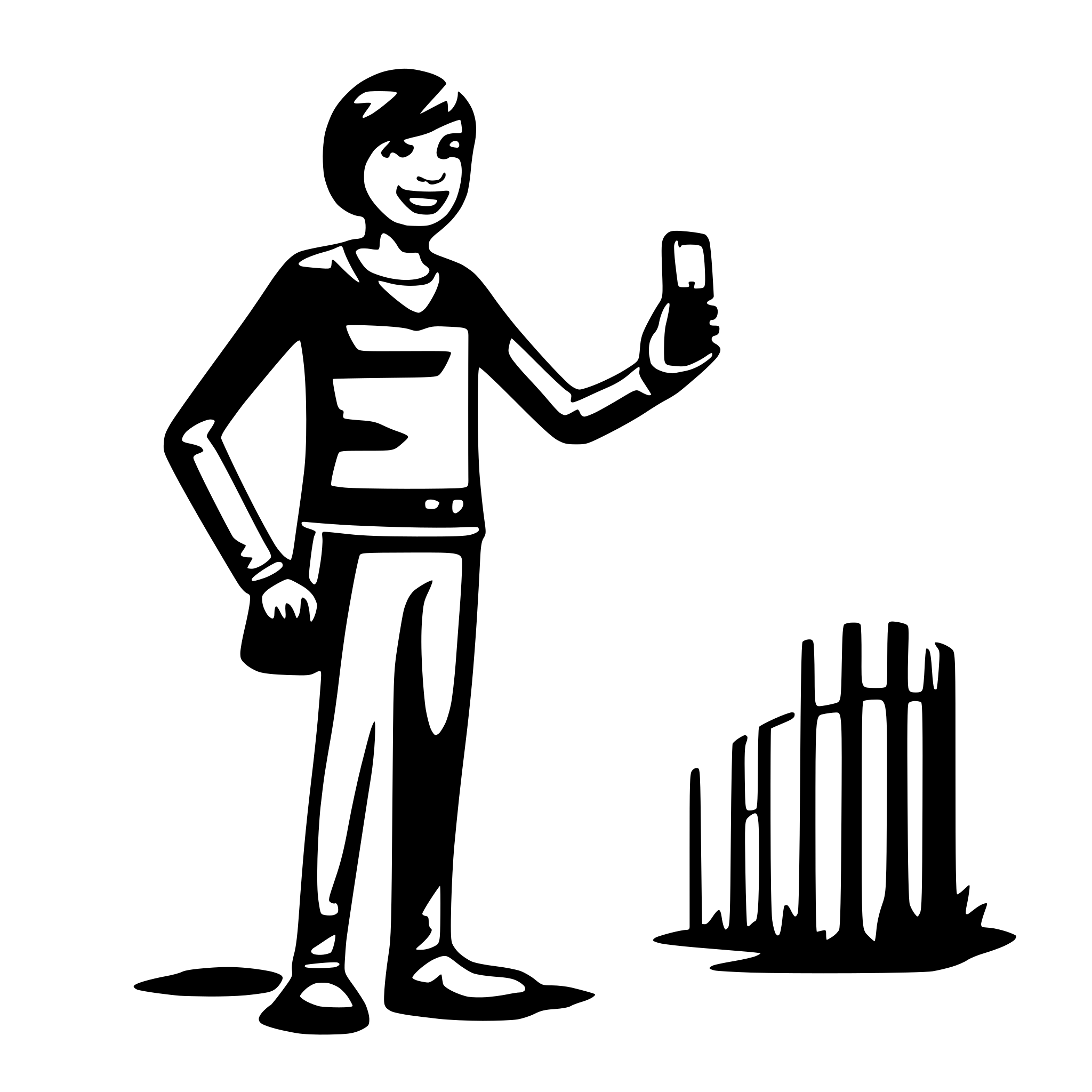 AI-generated SVG of 'stick figure  with a phone'