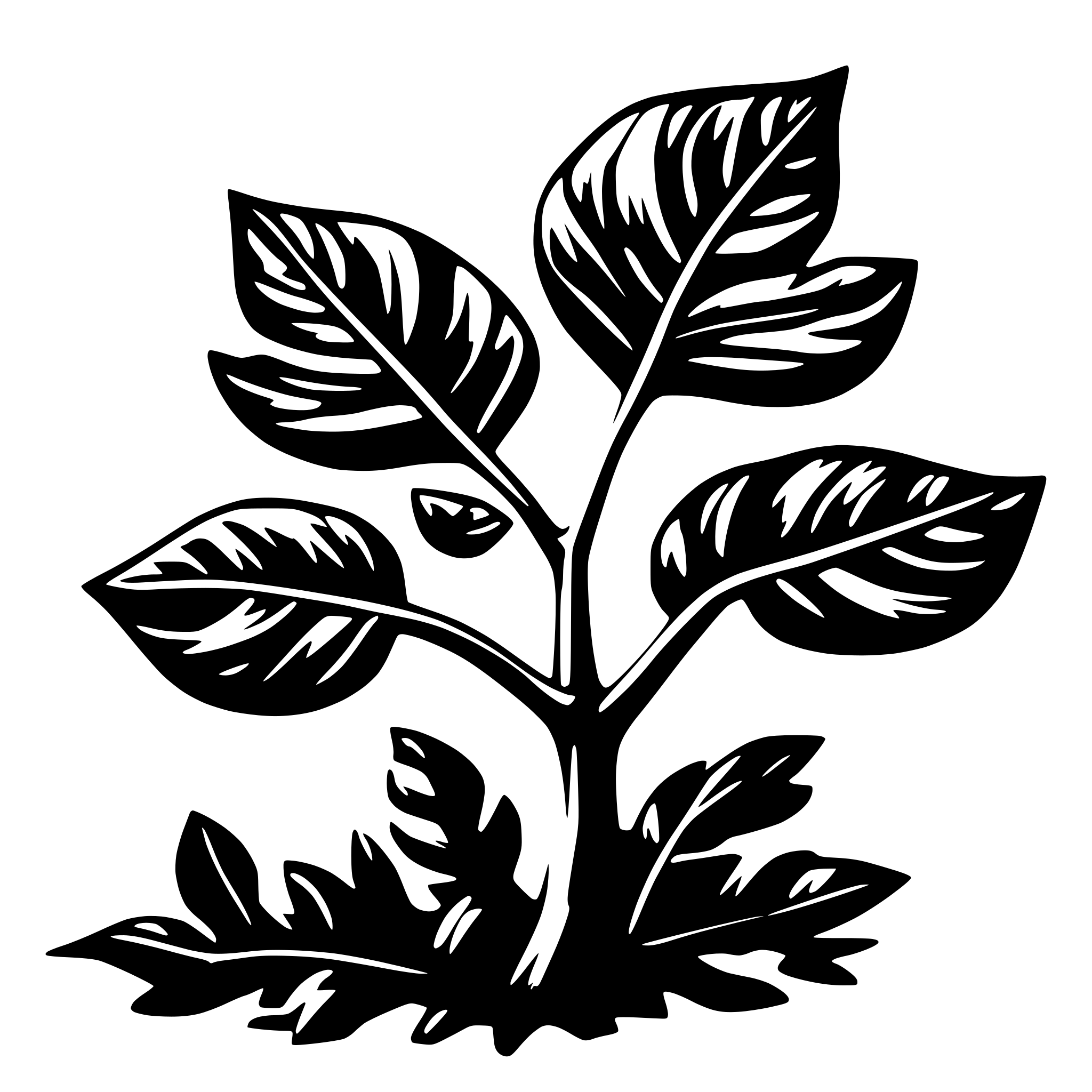AI-generated SVG of a tree leaf
