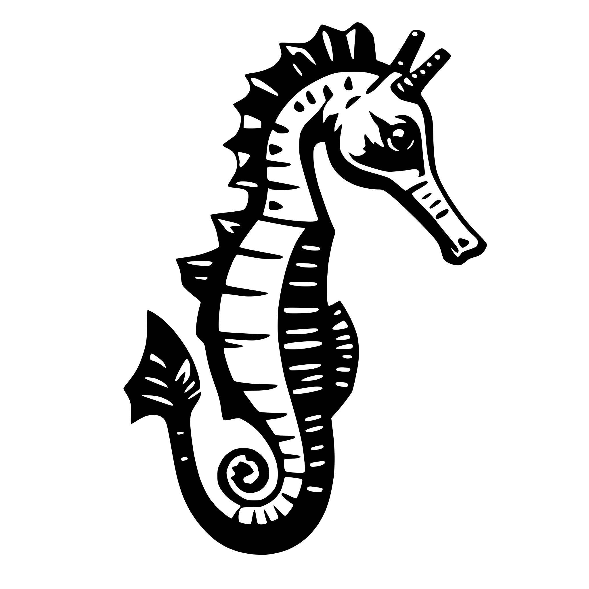 AI-generated SVG of a seahorse