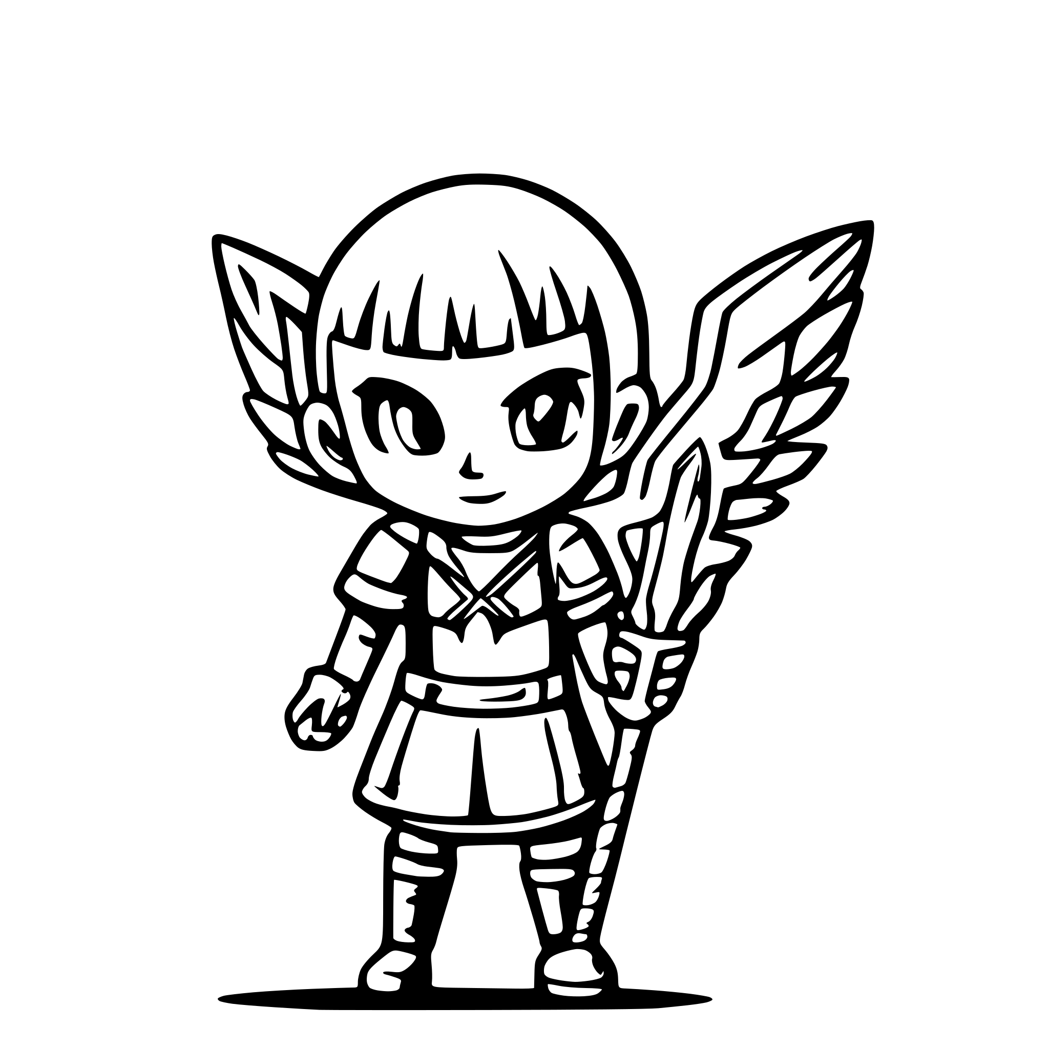 AI-generated SVG of 'angel warrior male spell'
