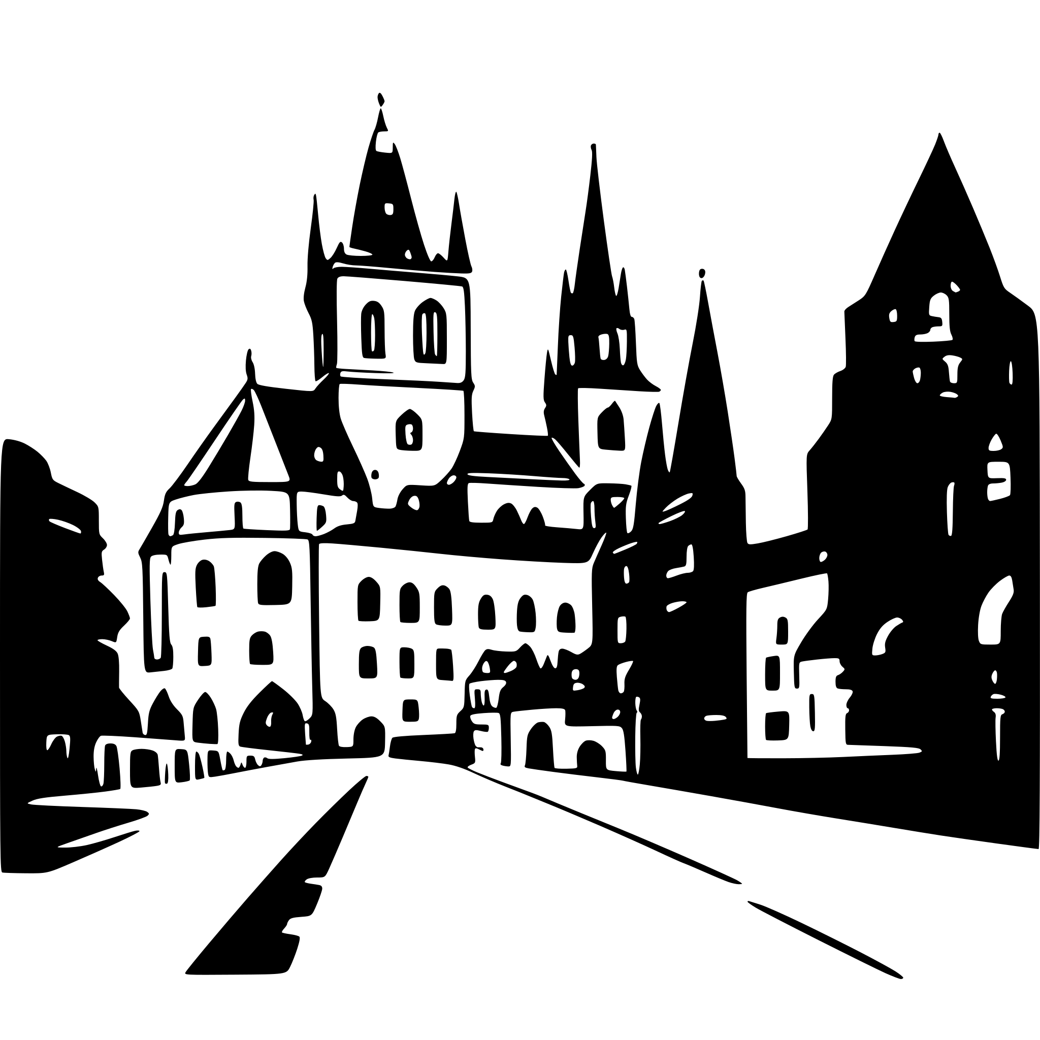 AI-generated SVG of 'prague castle'
