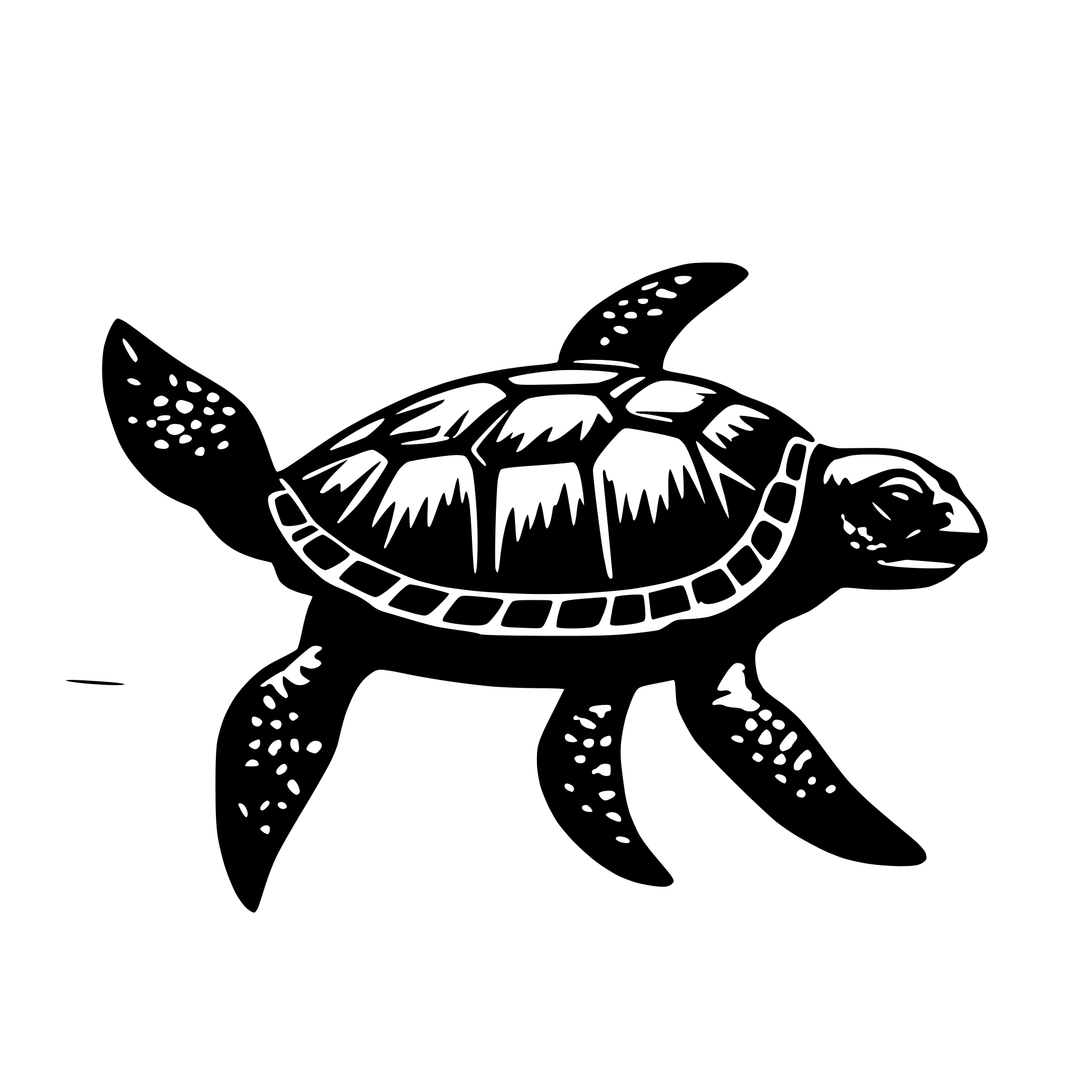 AI-generated SVG of 'sea turtle in ocean'