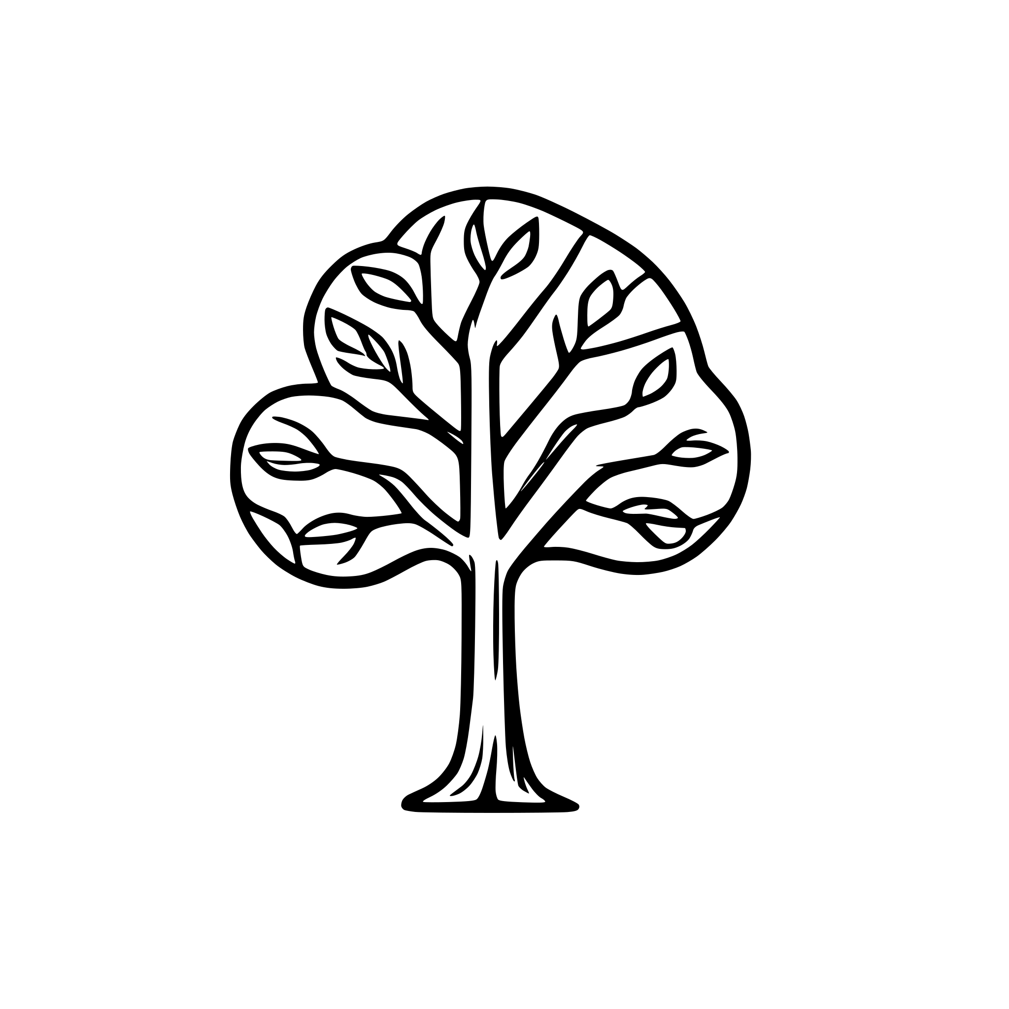 AI-generated SVG of 'one soliter tree heart-shaped linden'