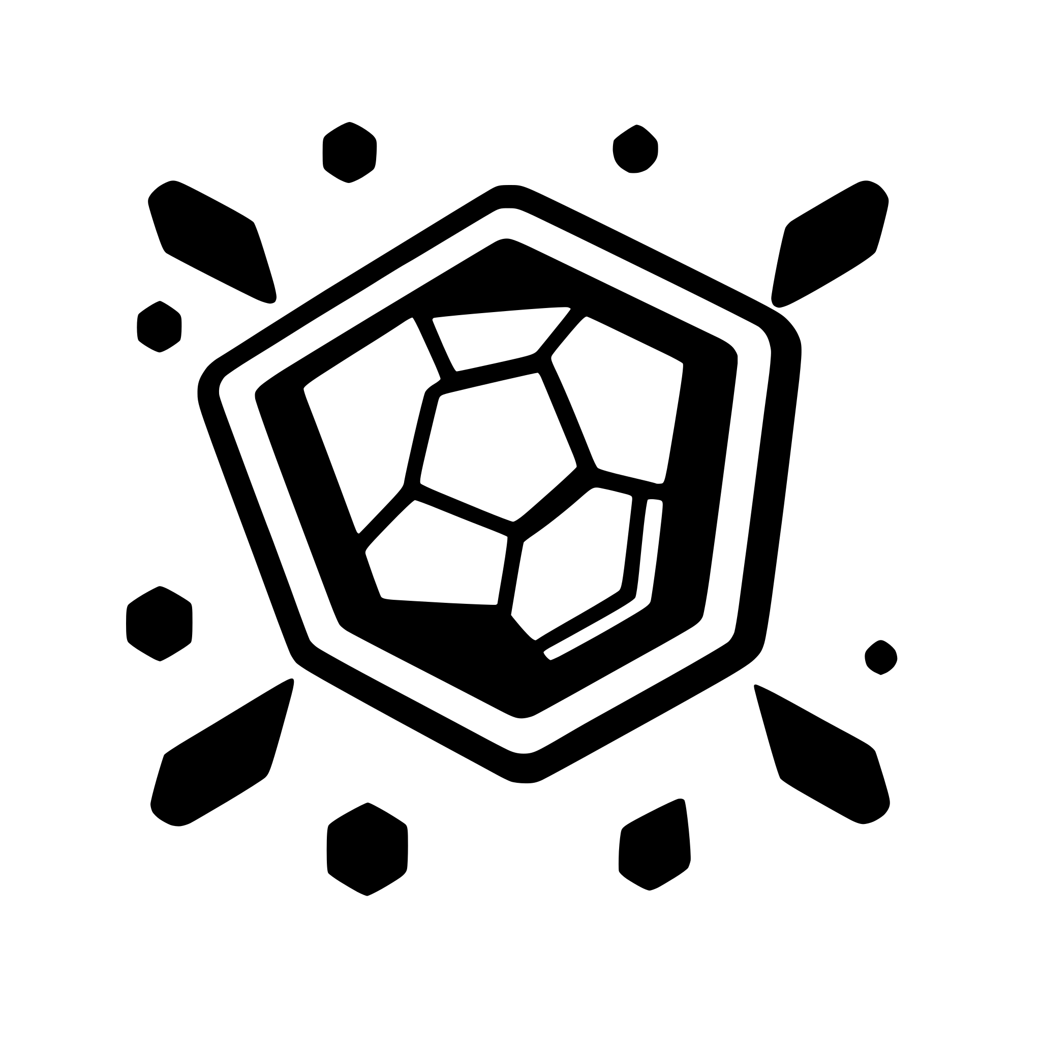 AI-generated SVG of 'abstract hexagon with intersecting lines'