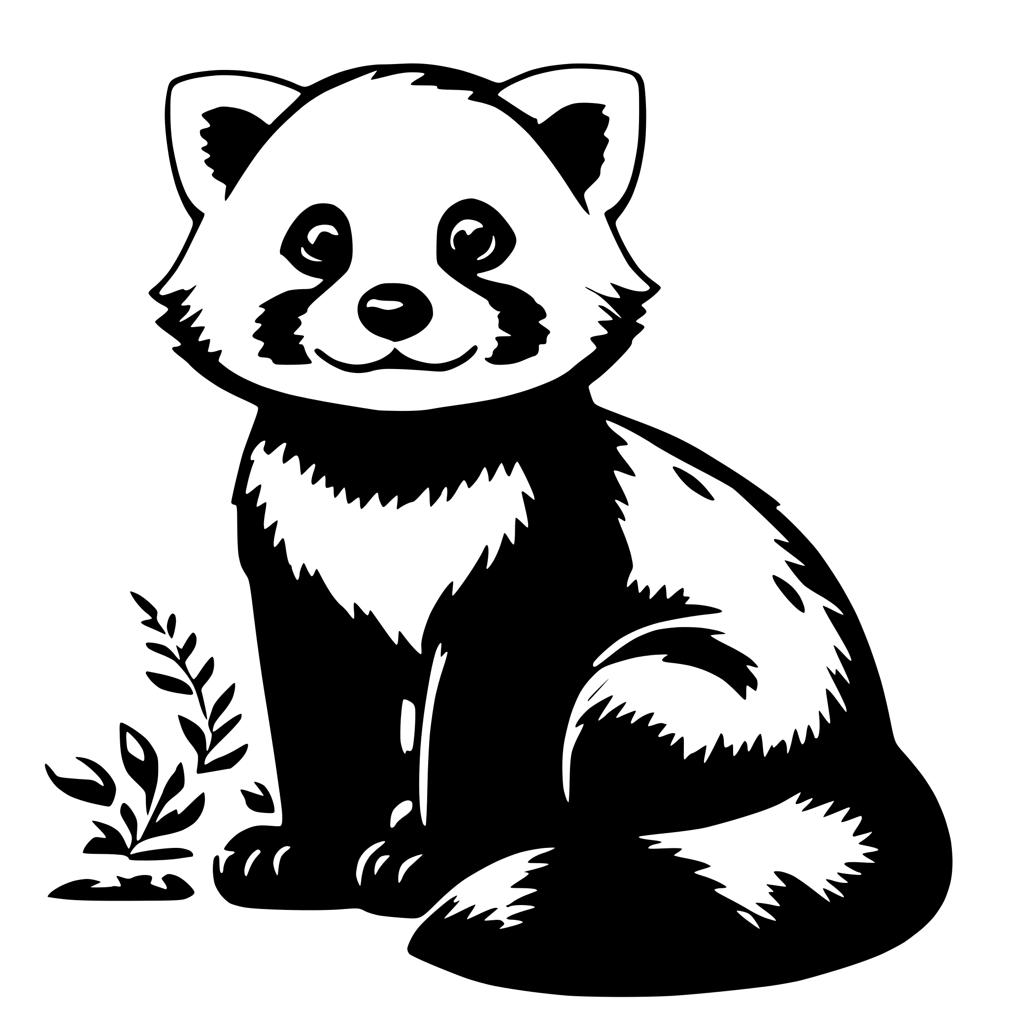 AI-generated SVG of 'cute red panda'