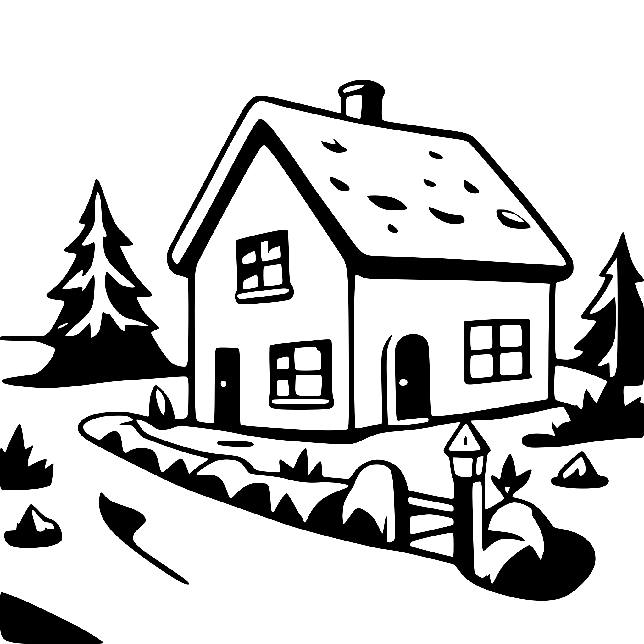 AI-generated SVG of 'Haus im Schnee'