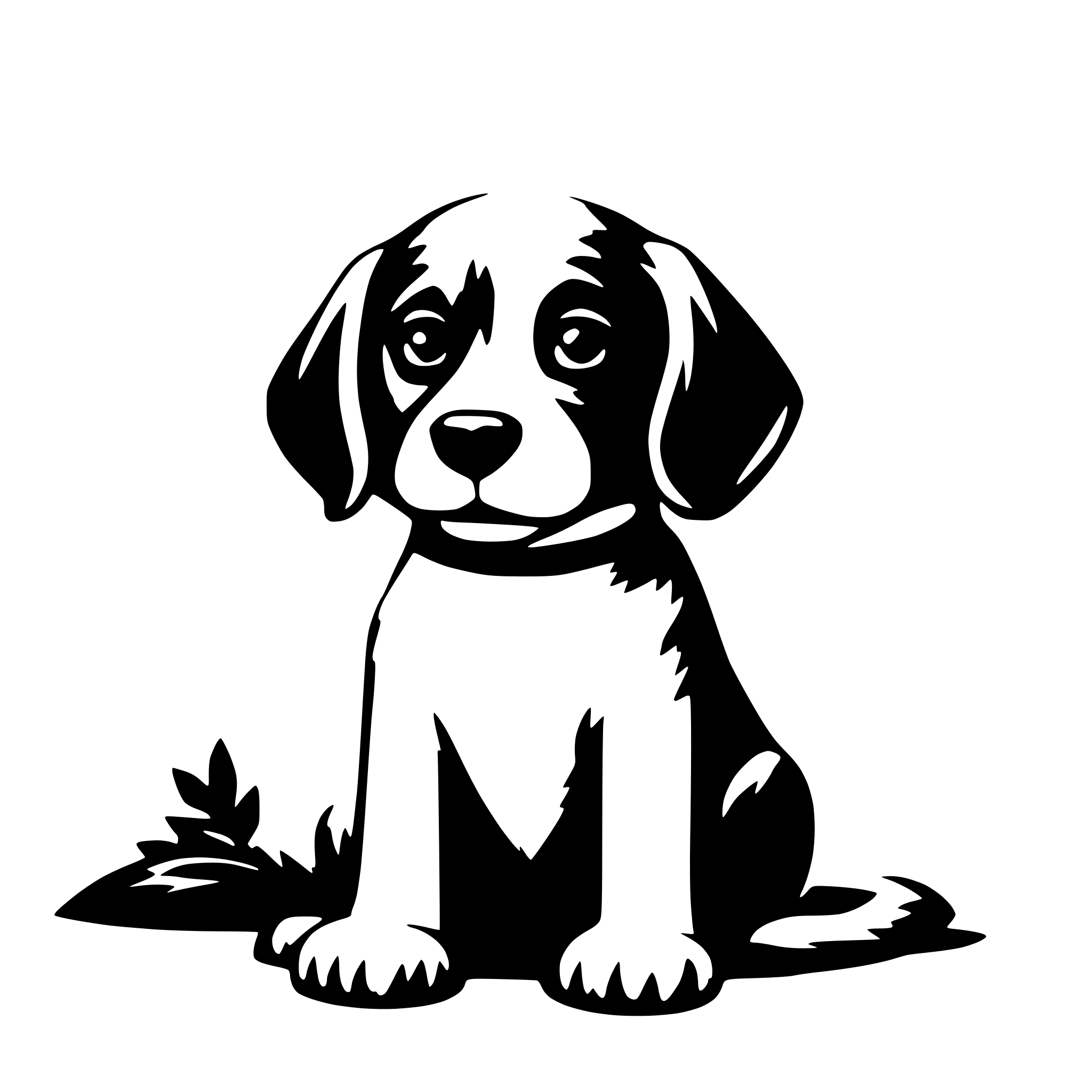 AI-generated SVG of a a cute dog