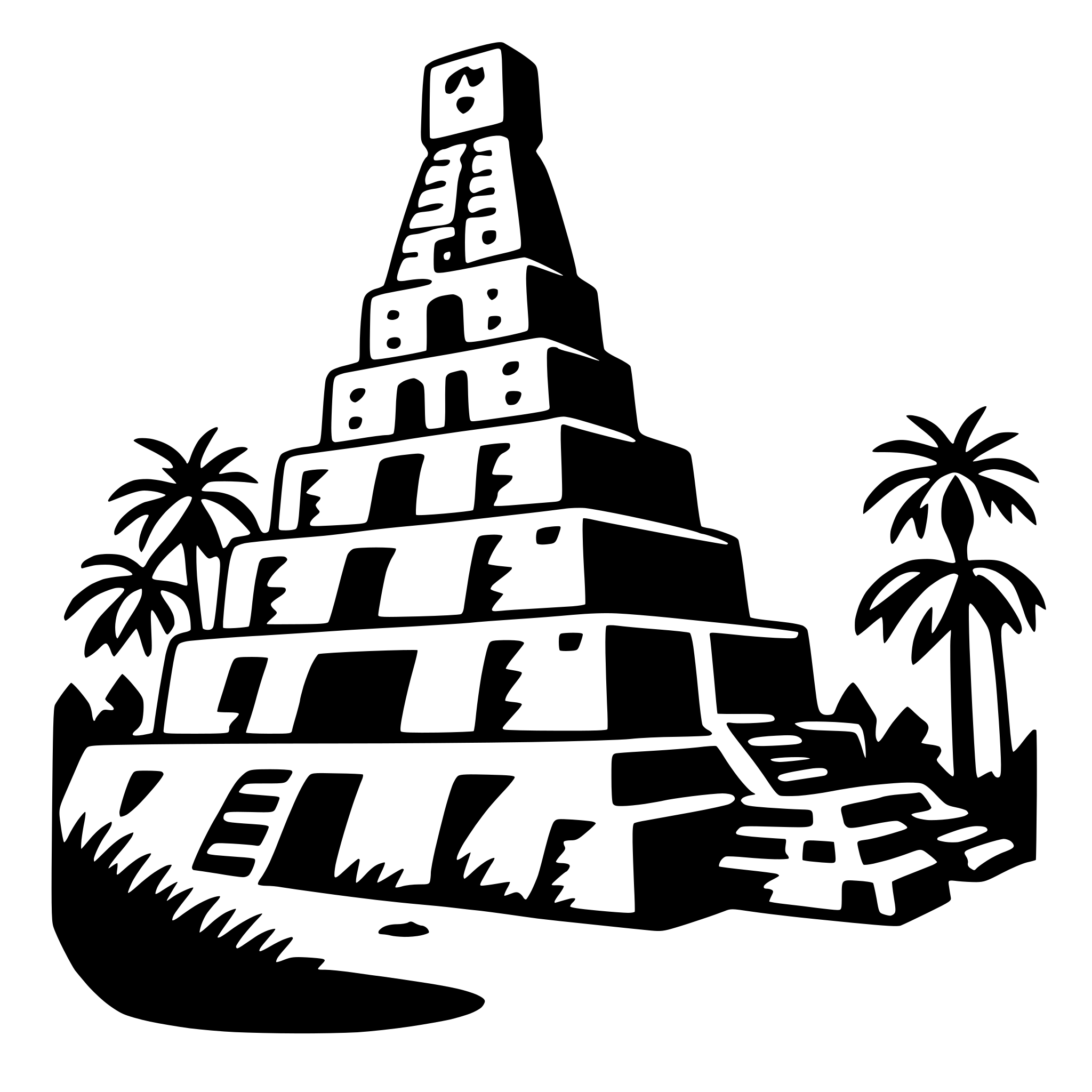 AI-generated SVG of a tikal