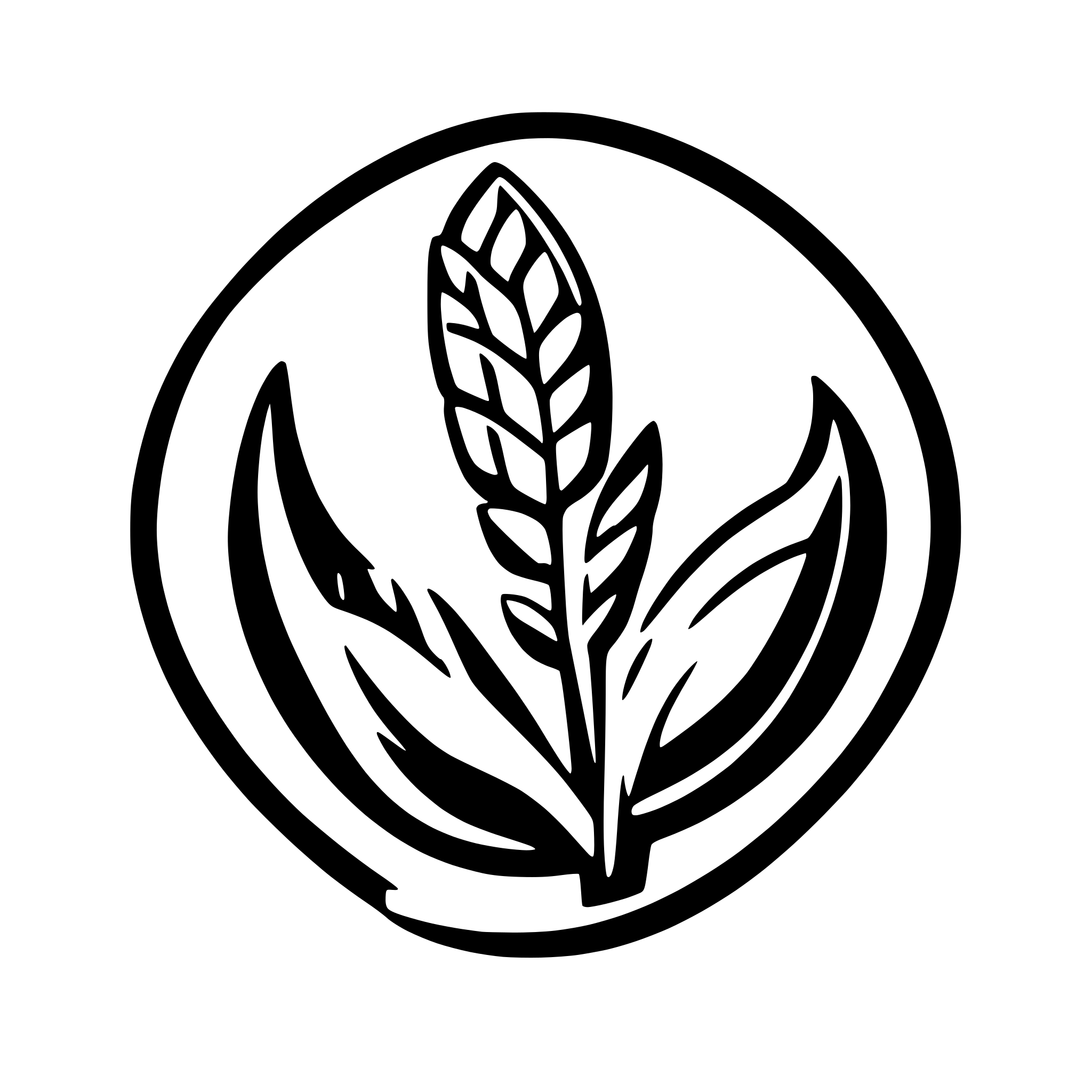 AI-generated SVG of a "rye flower" logo that includes text and a single stylized stalk of rye