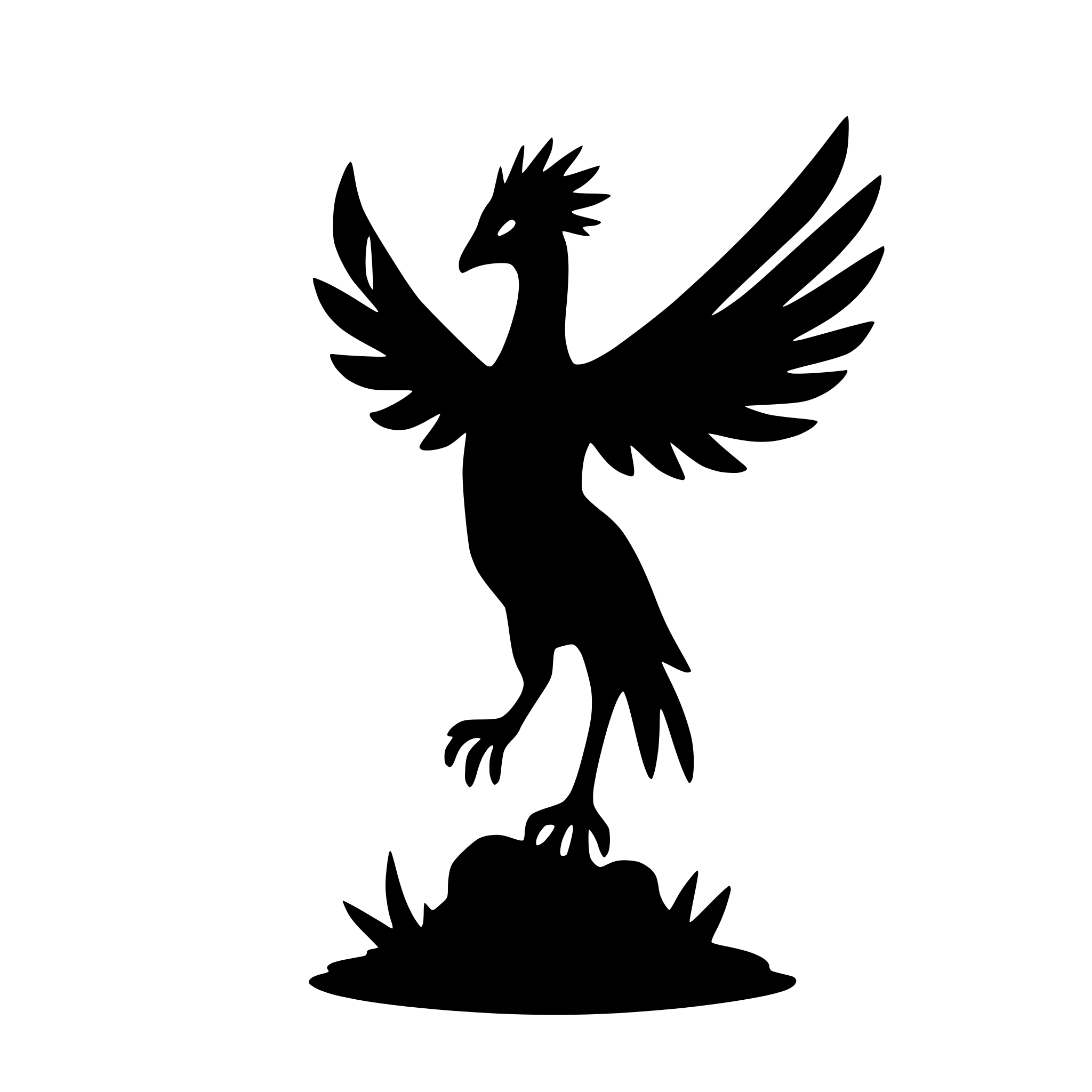 AI-generated SVG of 'phoenix rising from ashes'