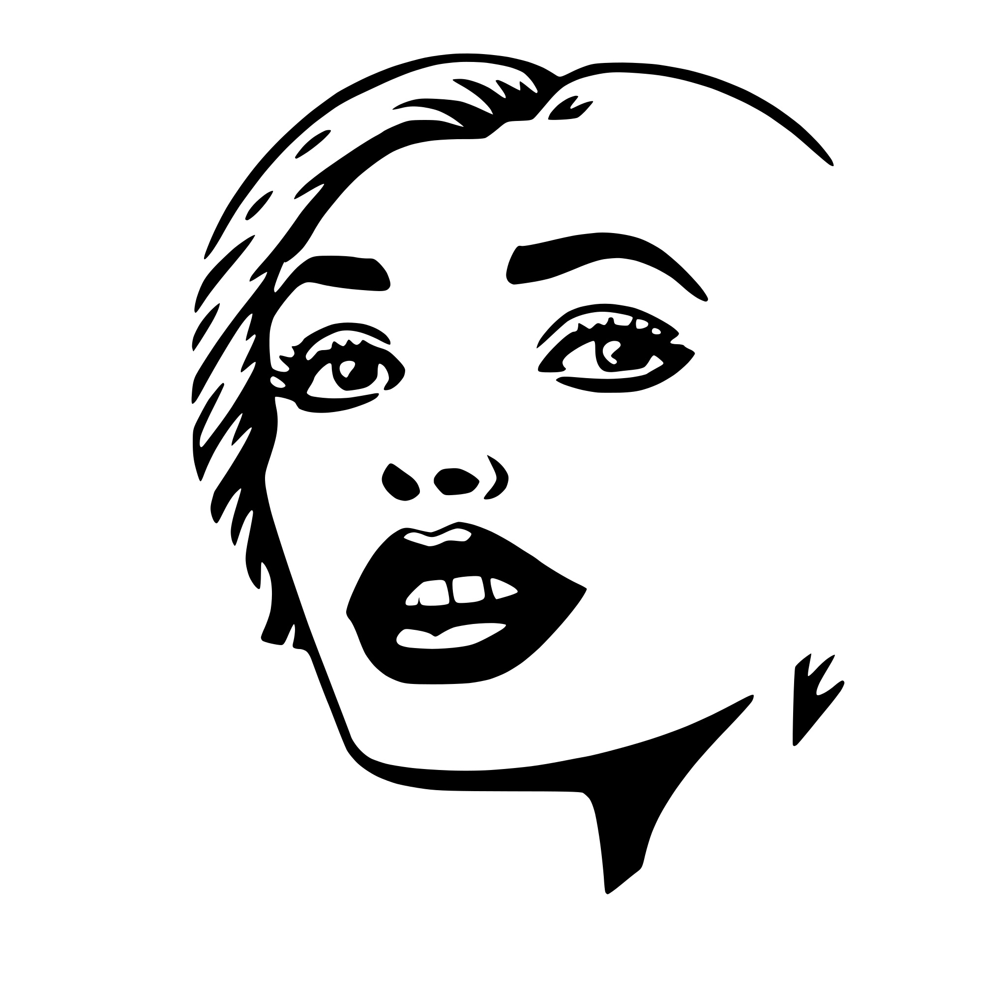 AI-generated SVG of 'red lips kiss'